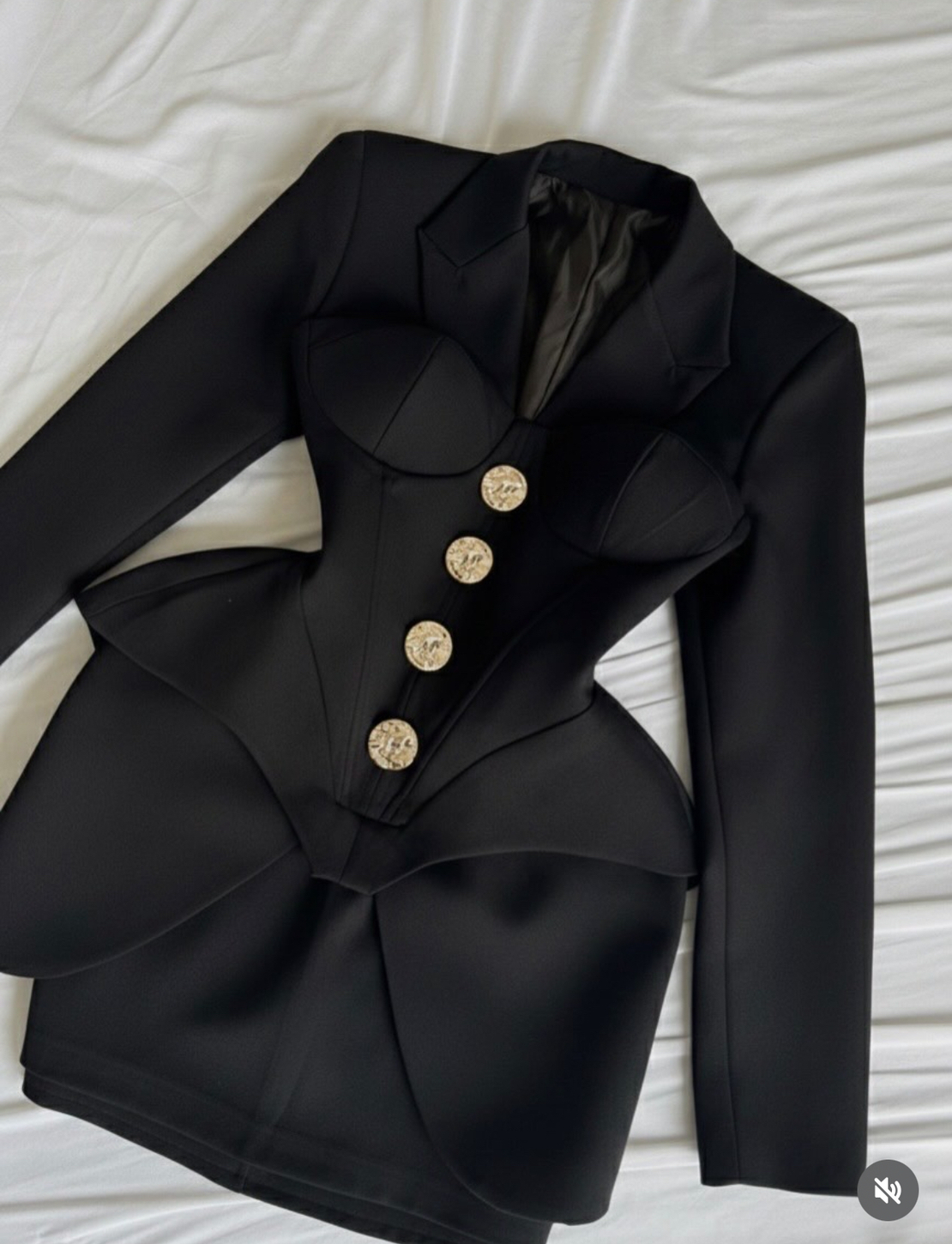 “Royal Noir” 3-Piece Set - Елегантен костюм с корсет