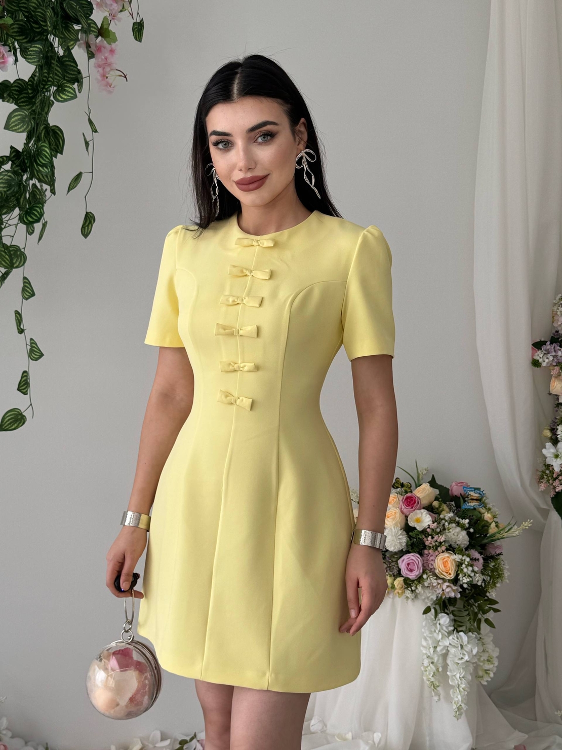 “Bella”yellow - рокля с панделки