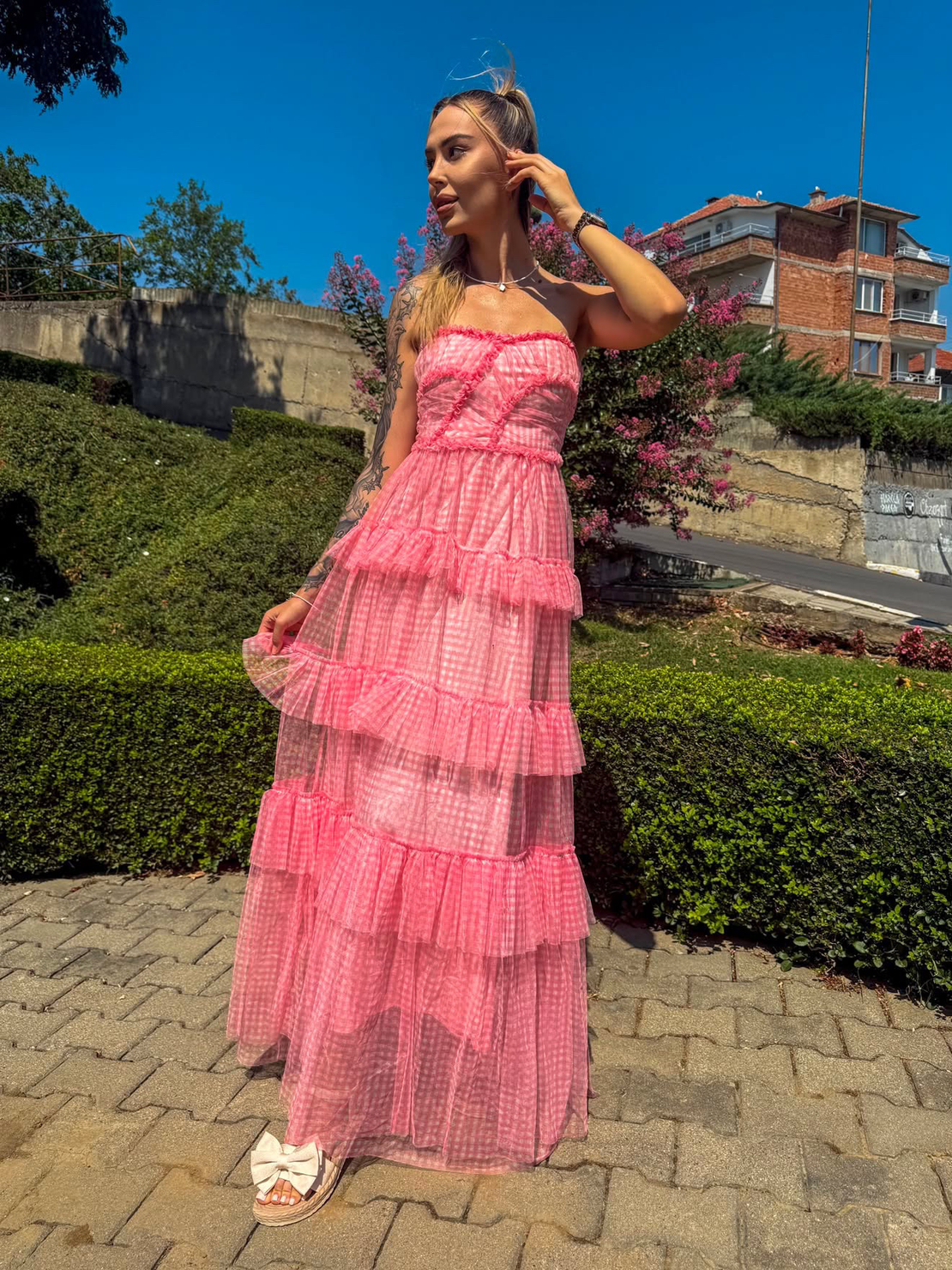 “Rosalie Blush Maxi Dress” - елегантна рокля