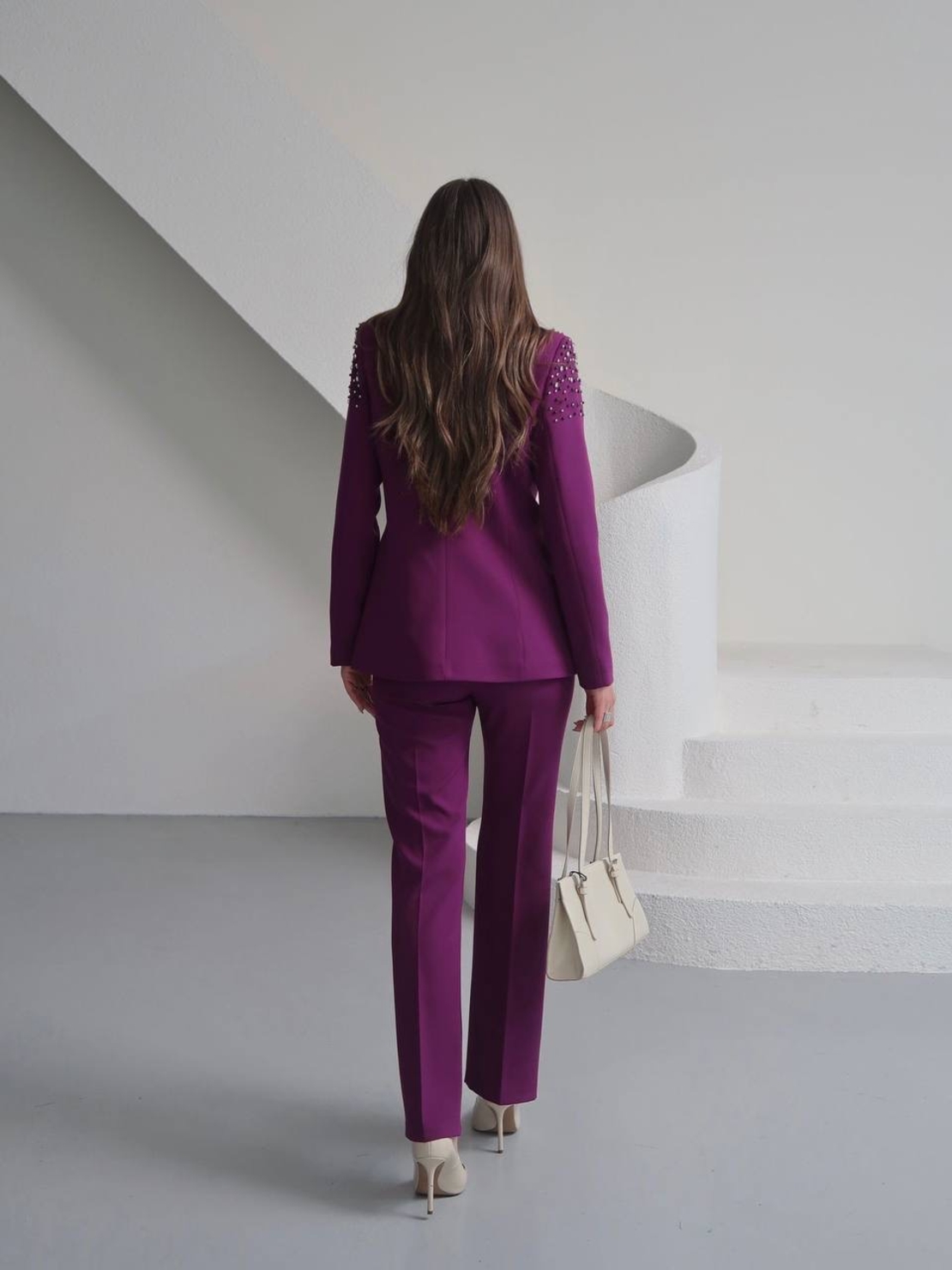 Elegance Power Suit Purple - Сако и панталон