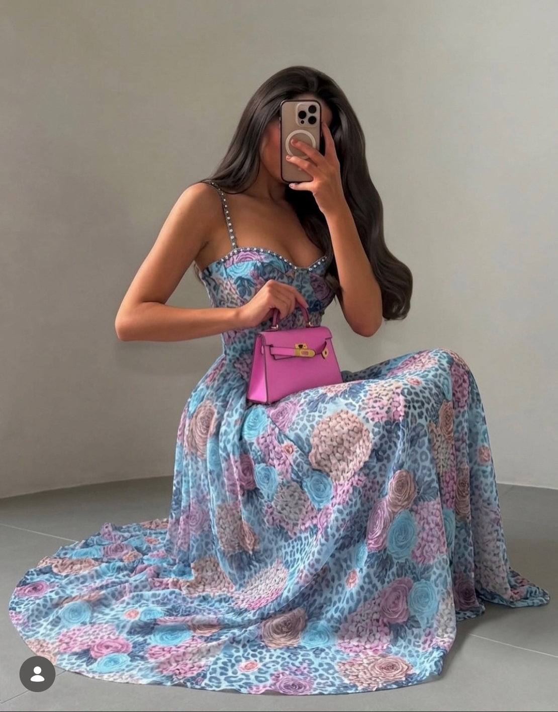 “ Blue Blossom Couture” - дълга рокля