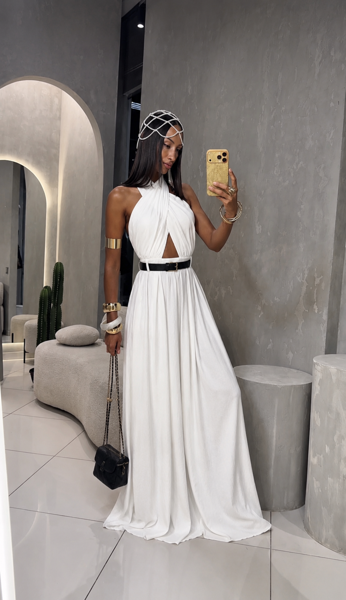 “HALTER ELEGANCE” white - гащеризон