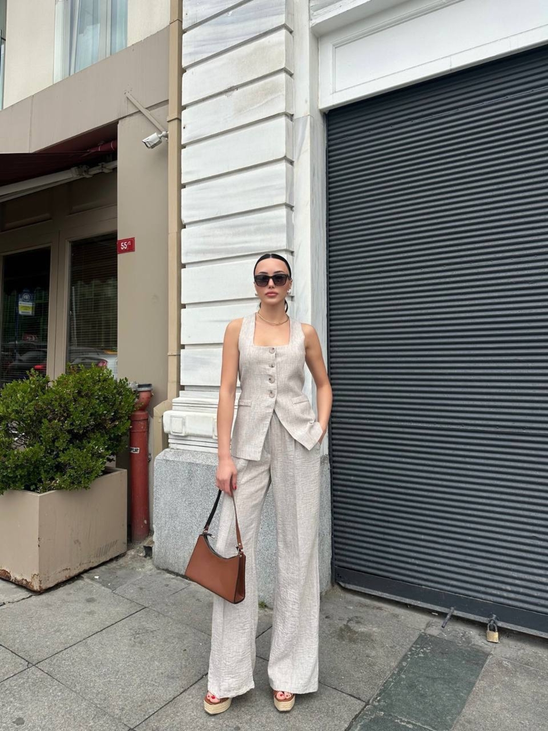 URBAN CHIC Комплект елек и панталон ekru
