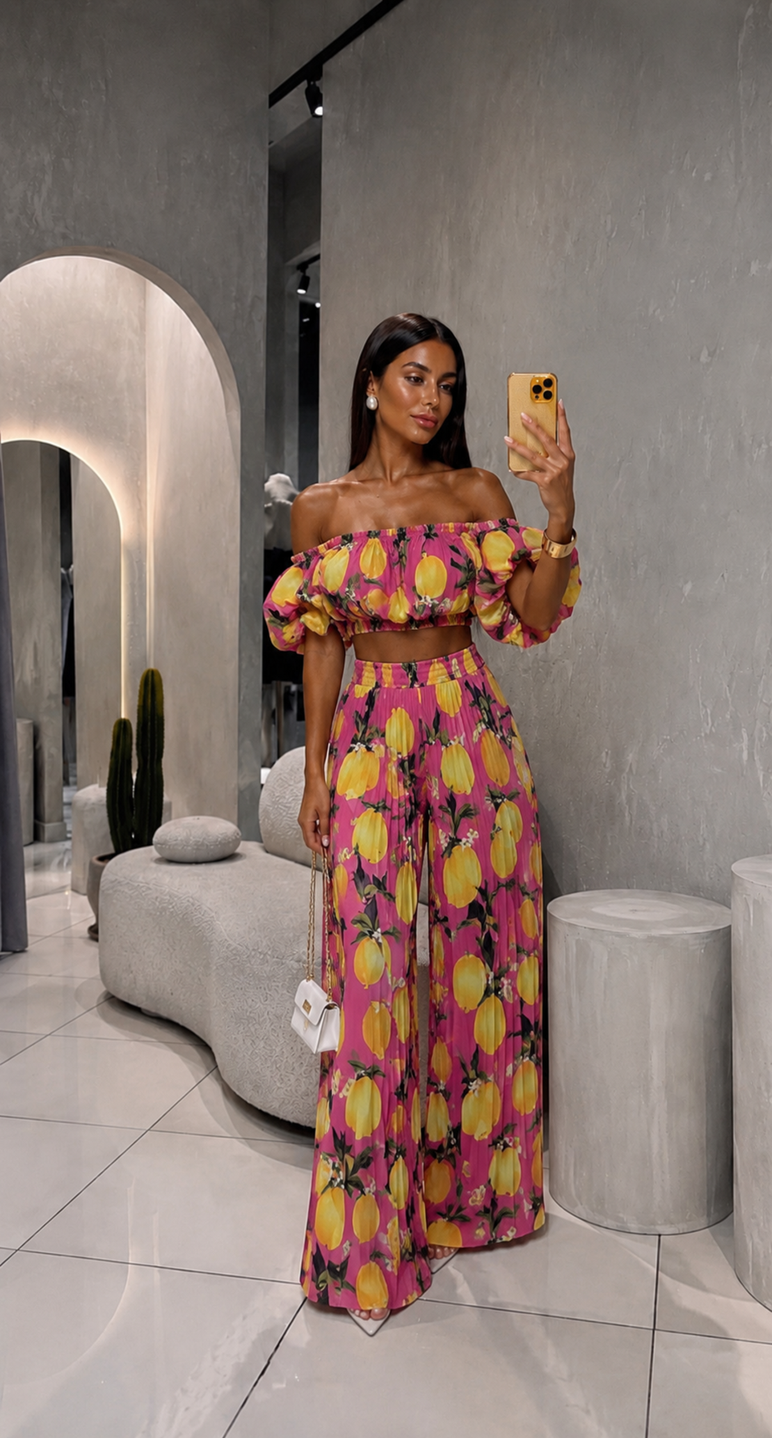 “ Lemon Blossom Set” pink - топ и панталон