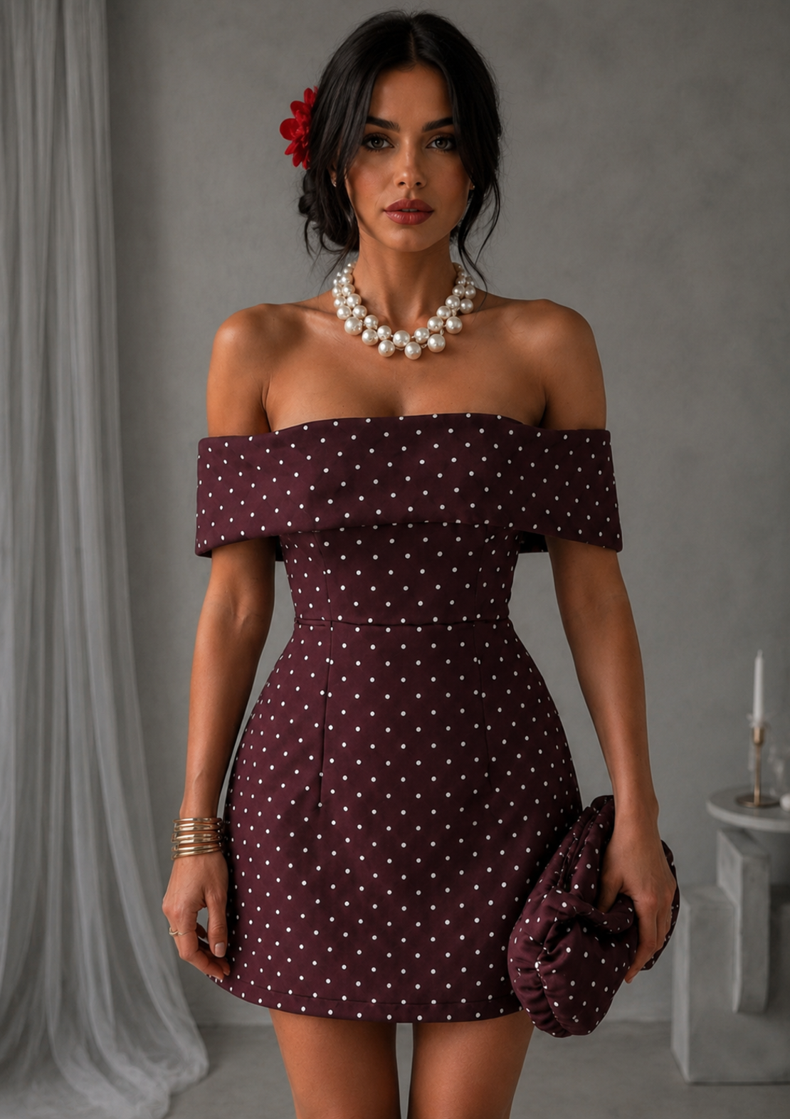 “ Polka Chic” brown - Рокля