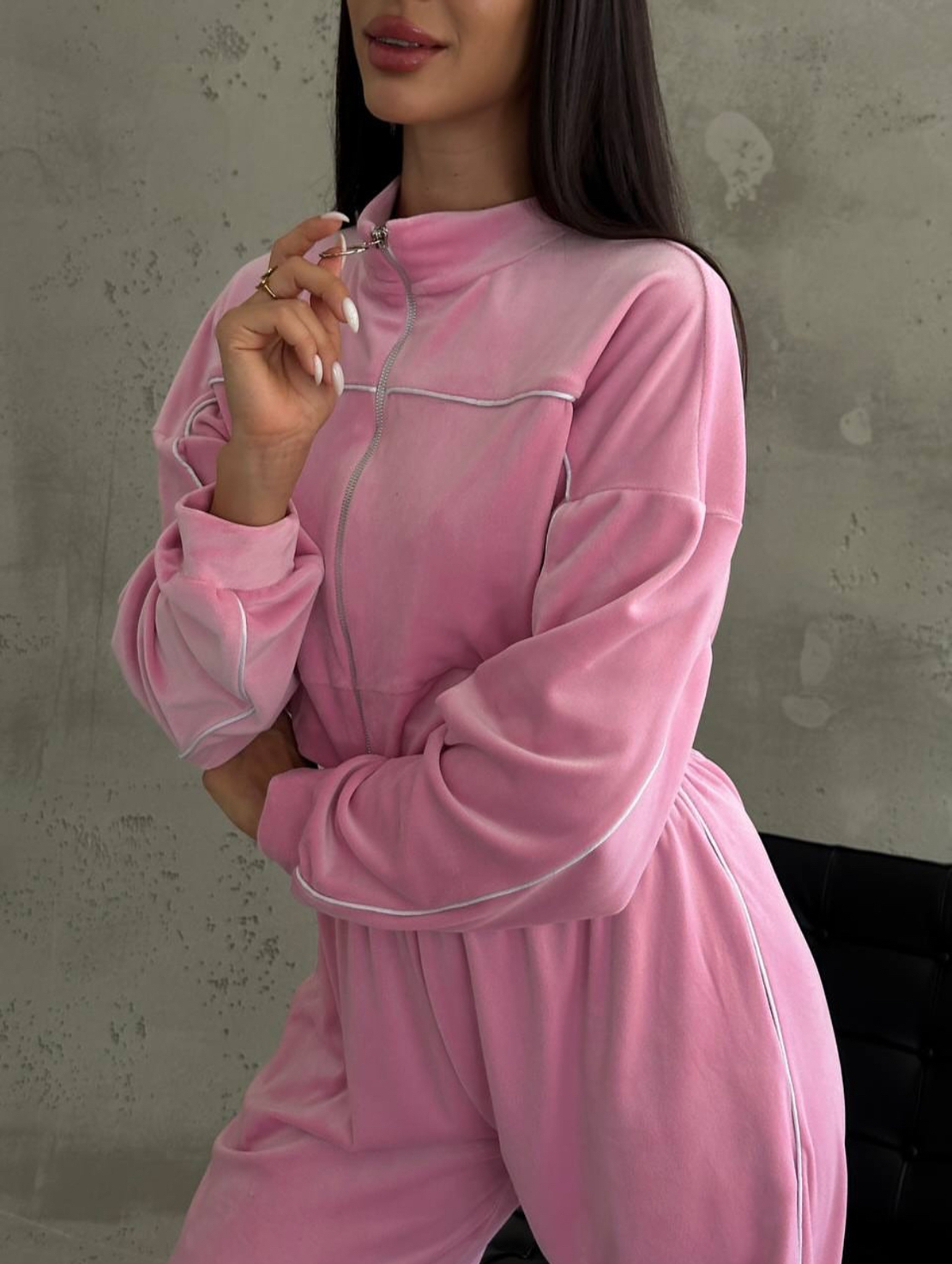 Velour Touch Set Pink – спортен екип от мек велур