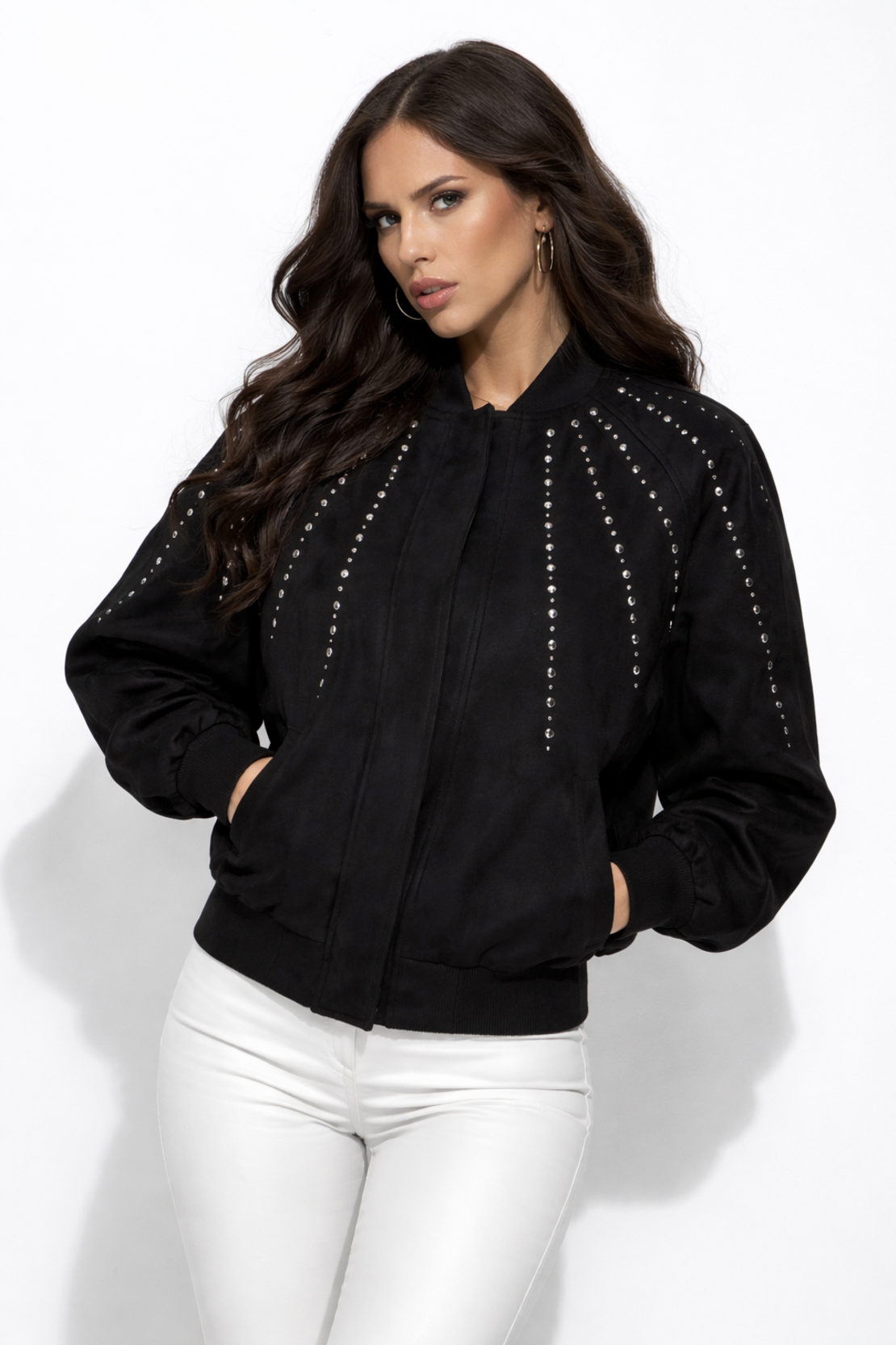 Bomber Chic  Black– яке/бомбър от набук с кабзи