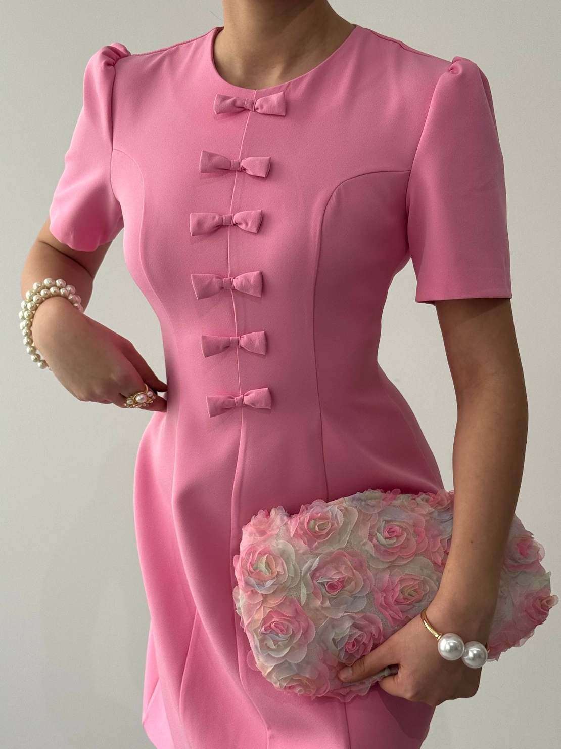 “Bella” pink - рокля с панделки