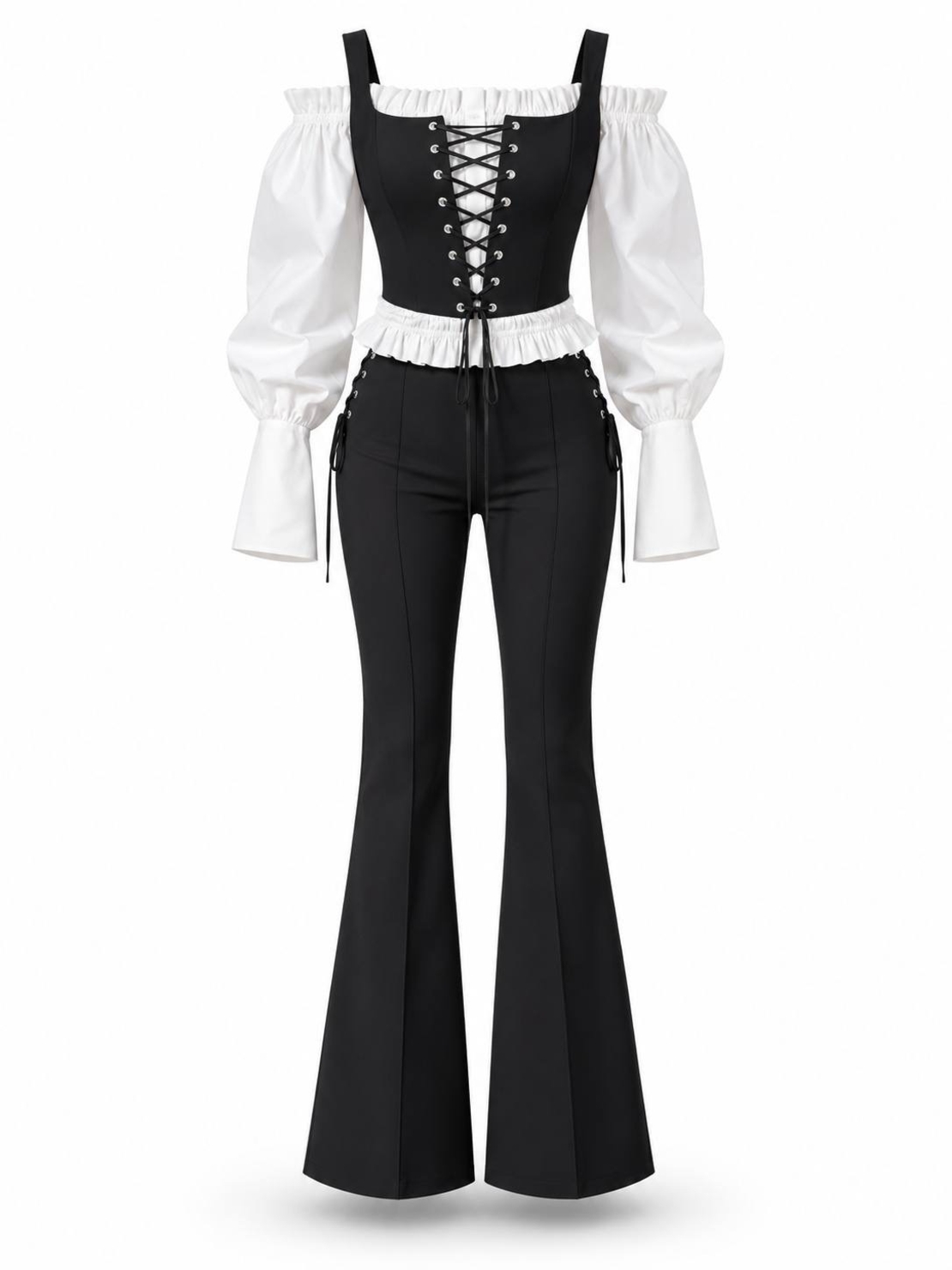“  Black Corset Flare Set “ - сет три части