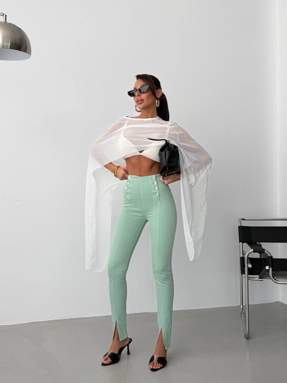 Mint Shape - Дънки с висока талия