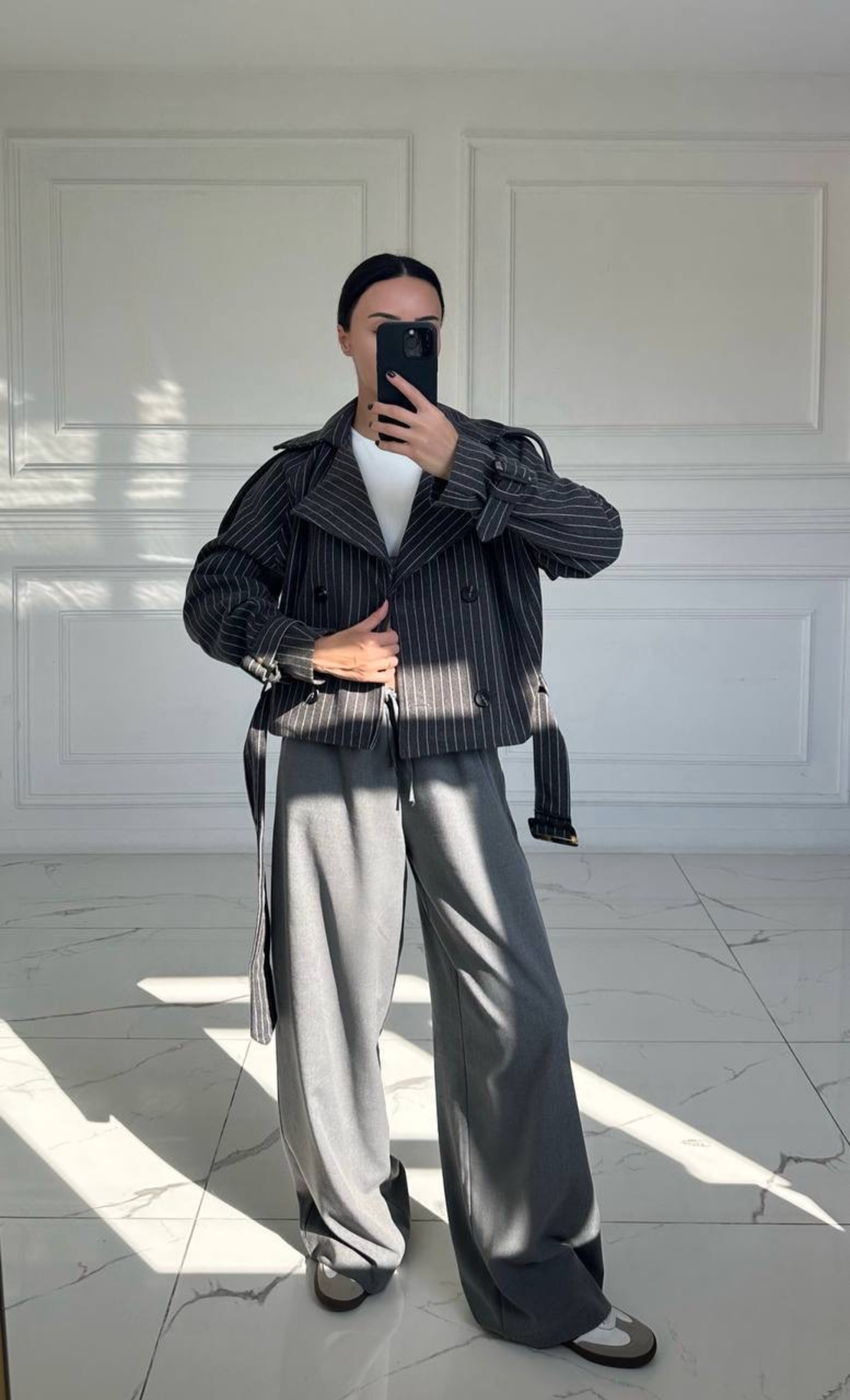 Rocker Fit Преходно палто с колан на райе