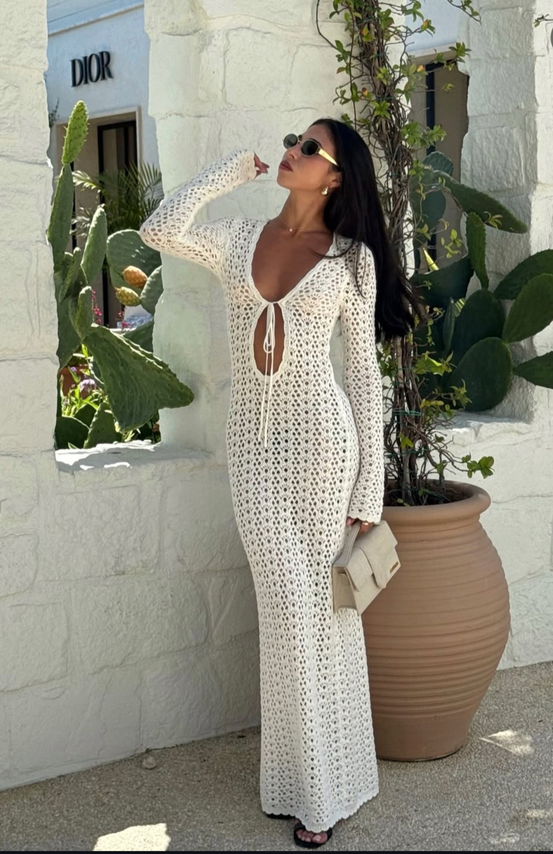 Oceana Backless – дълга плажна рокля ekru