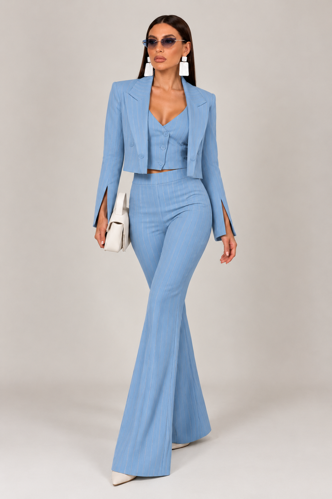 “ Sofia Pinstripe “ blue - сако, елек и панталон