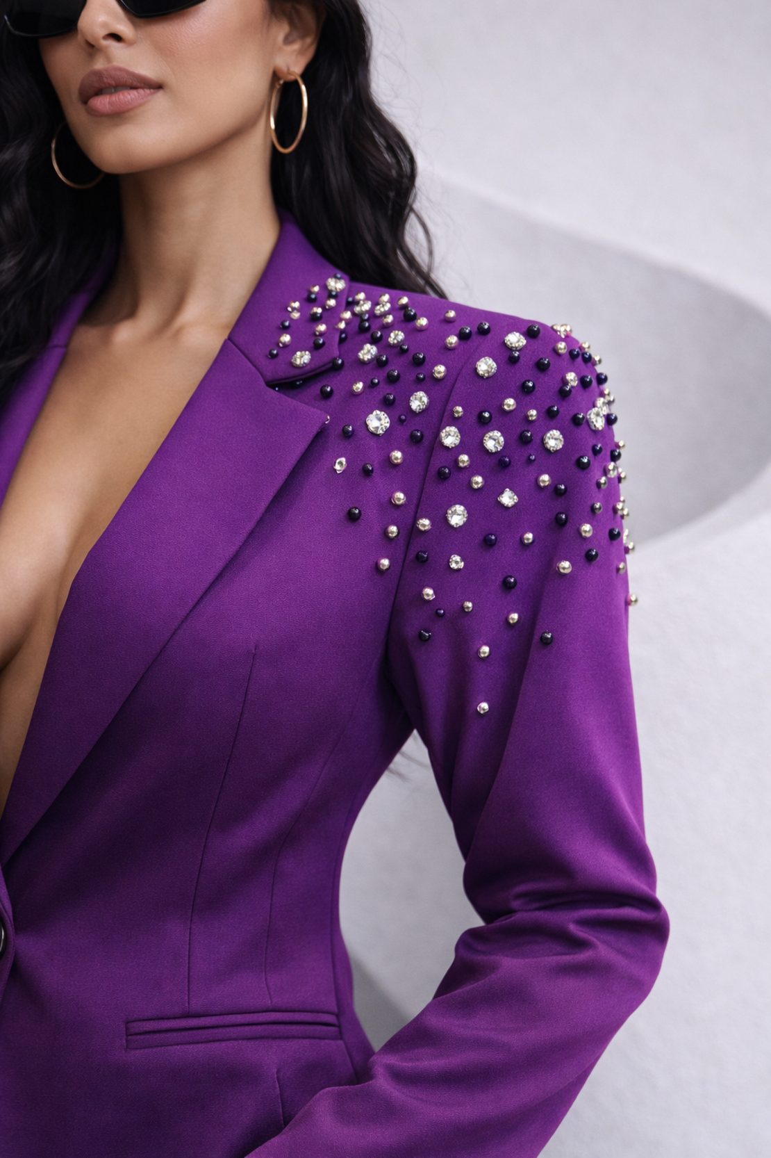 Elegance Power Suit Purple - Сако и панталон