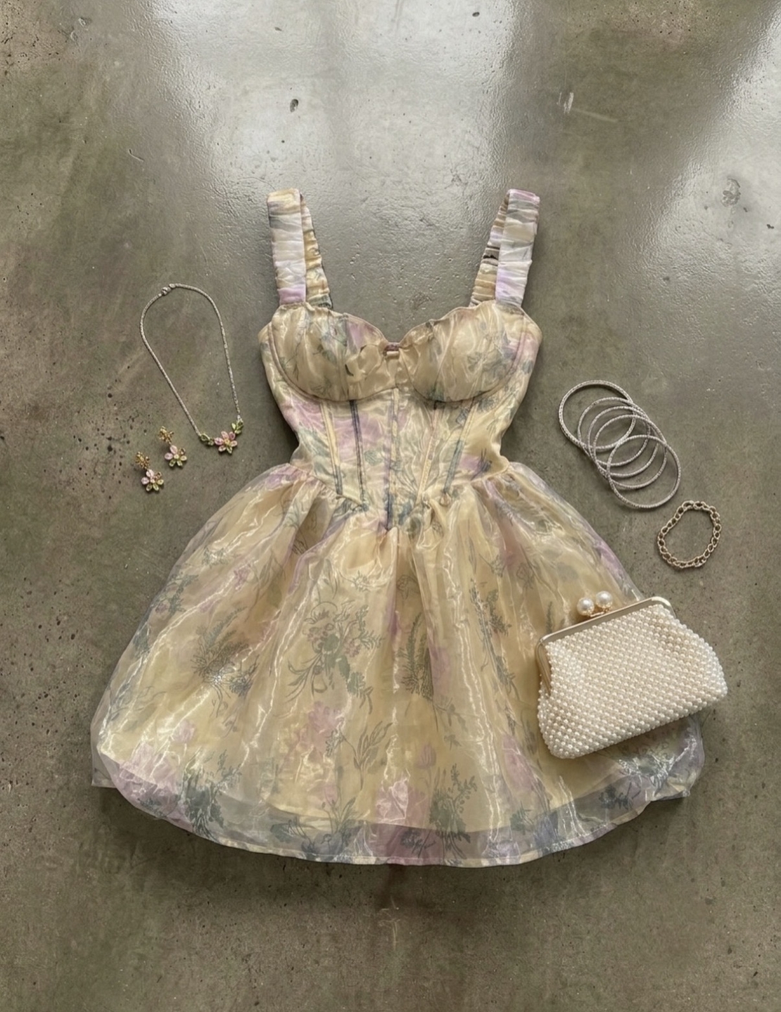 “  Seraphina” yellow - корсетна рокля
