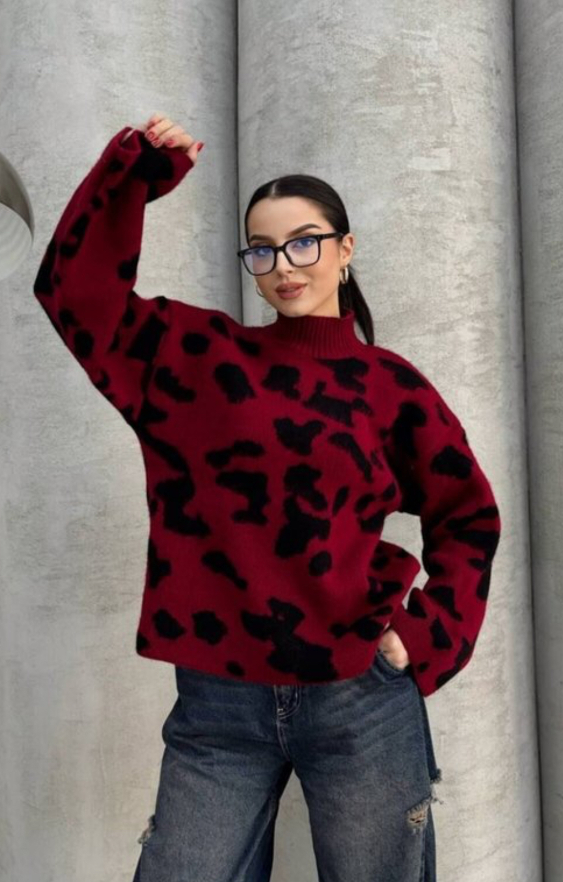 Пуловер “Soft Vibe” red