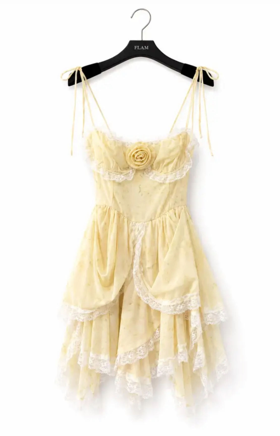 “ Rosette” yellow - мини рокля