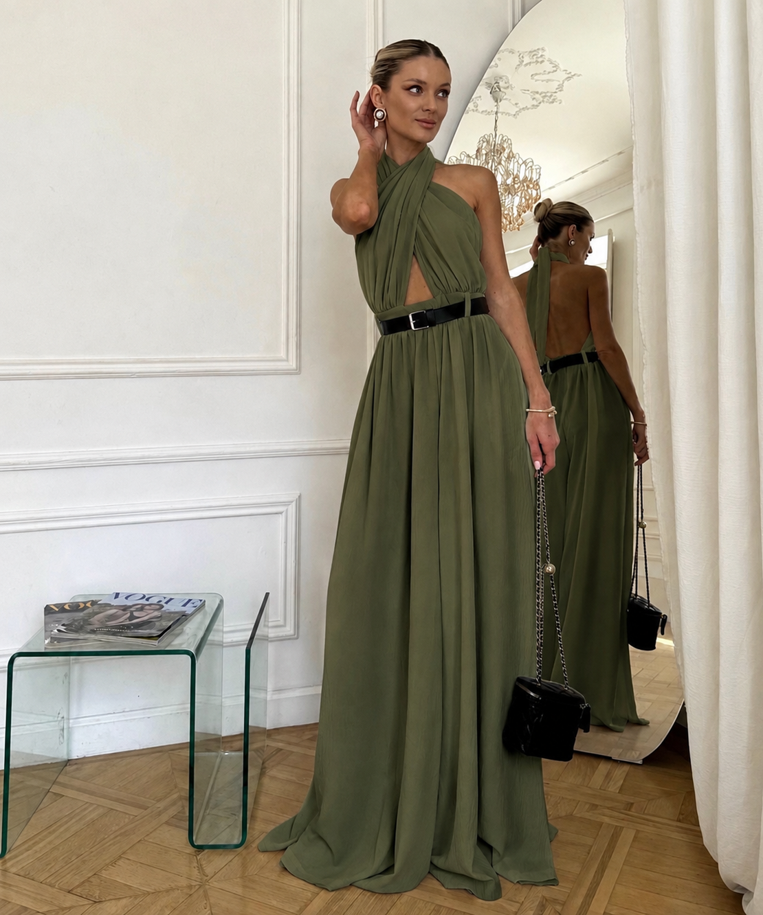 “HALTER ELEGANCE” green - гащеризон