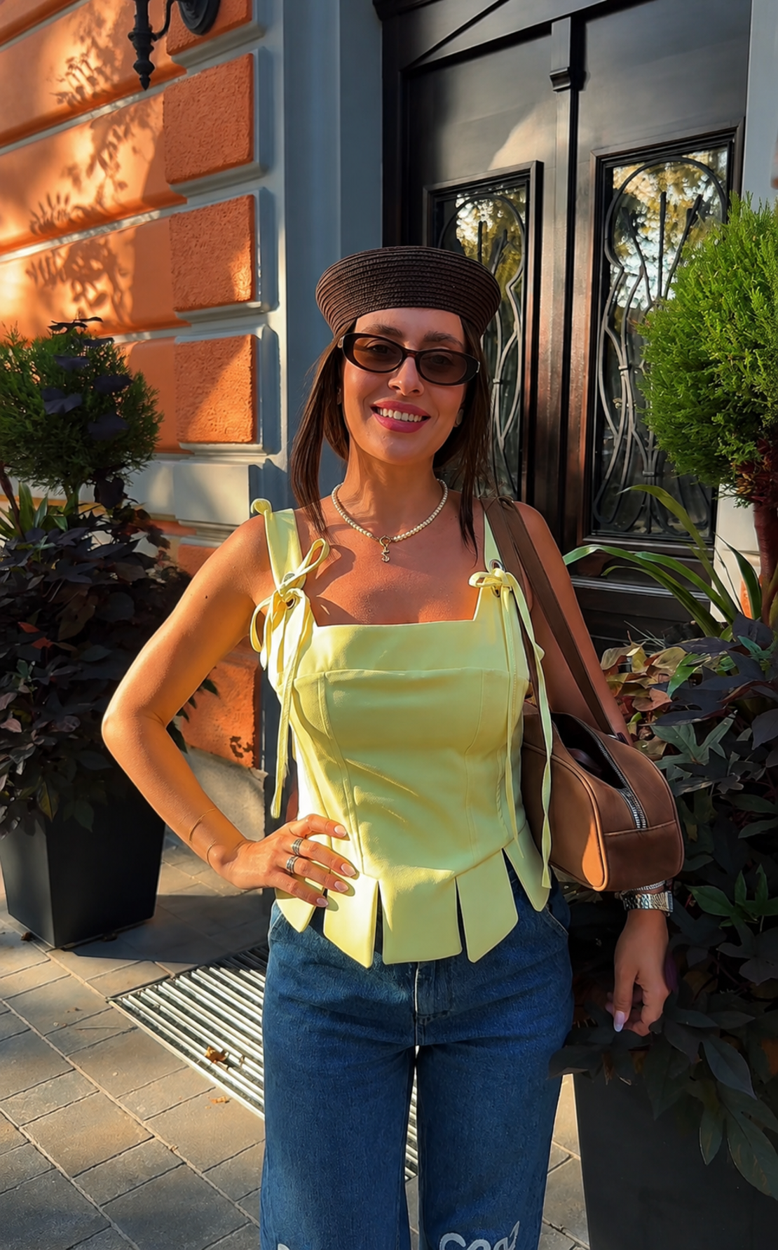 “Pastel Bow Corset” yellow