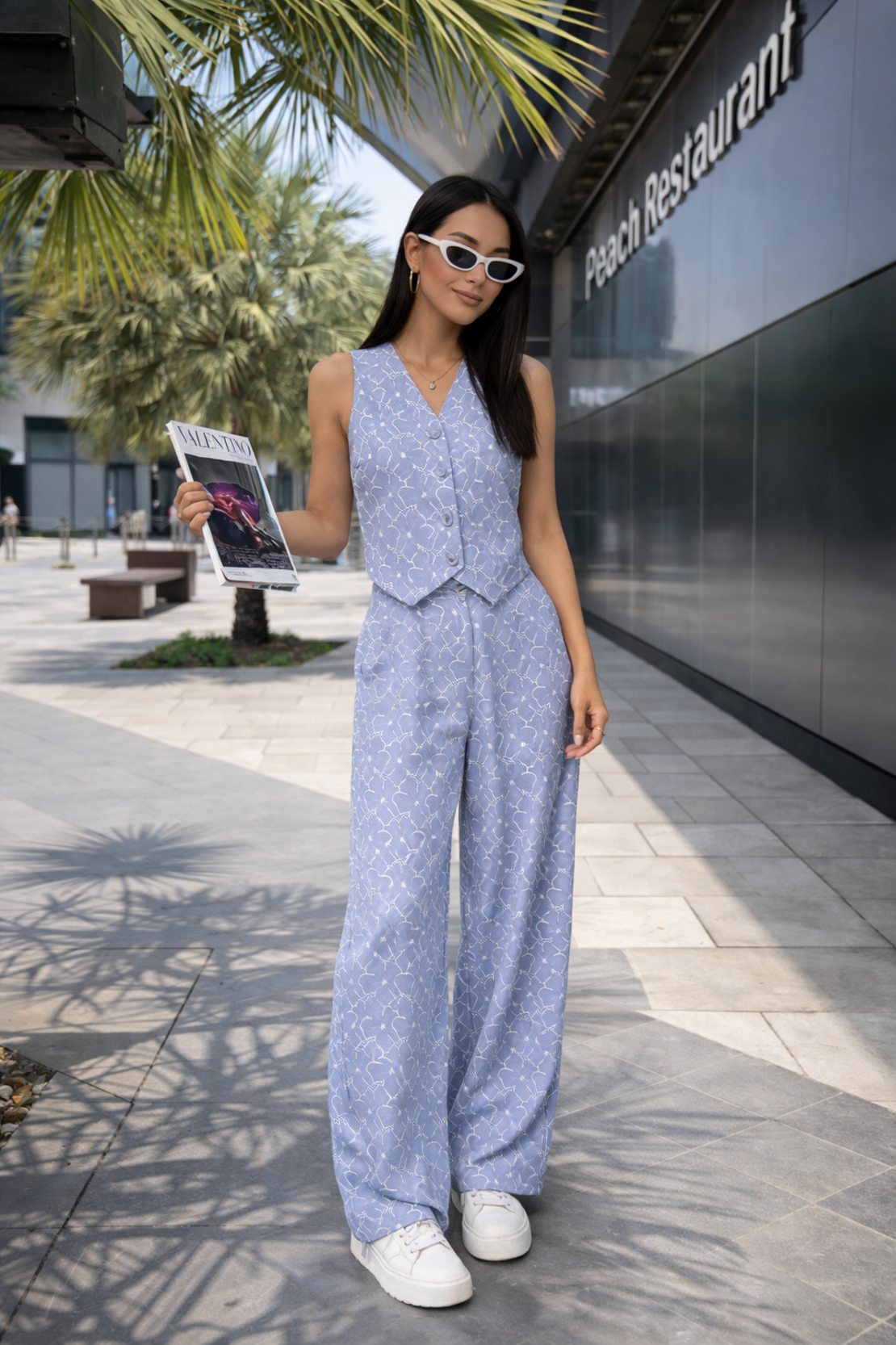 Елегантен сет елек и панталон blue