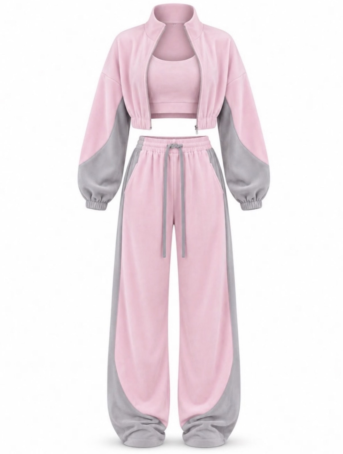“ Velour for you “ pink - спортен екип 3 части