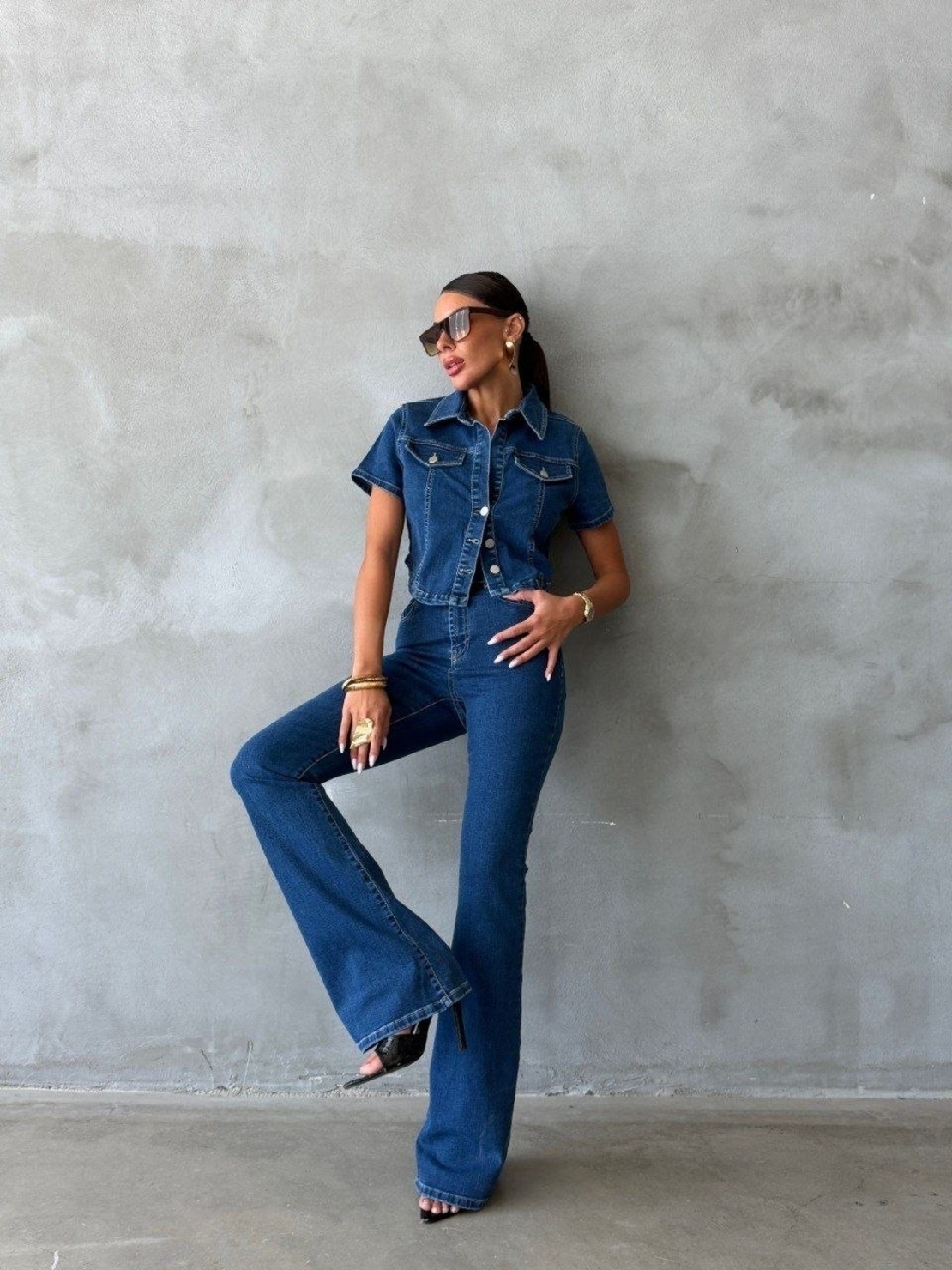 “ Denim Sky Set” - dark blue - дънков комплект
