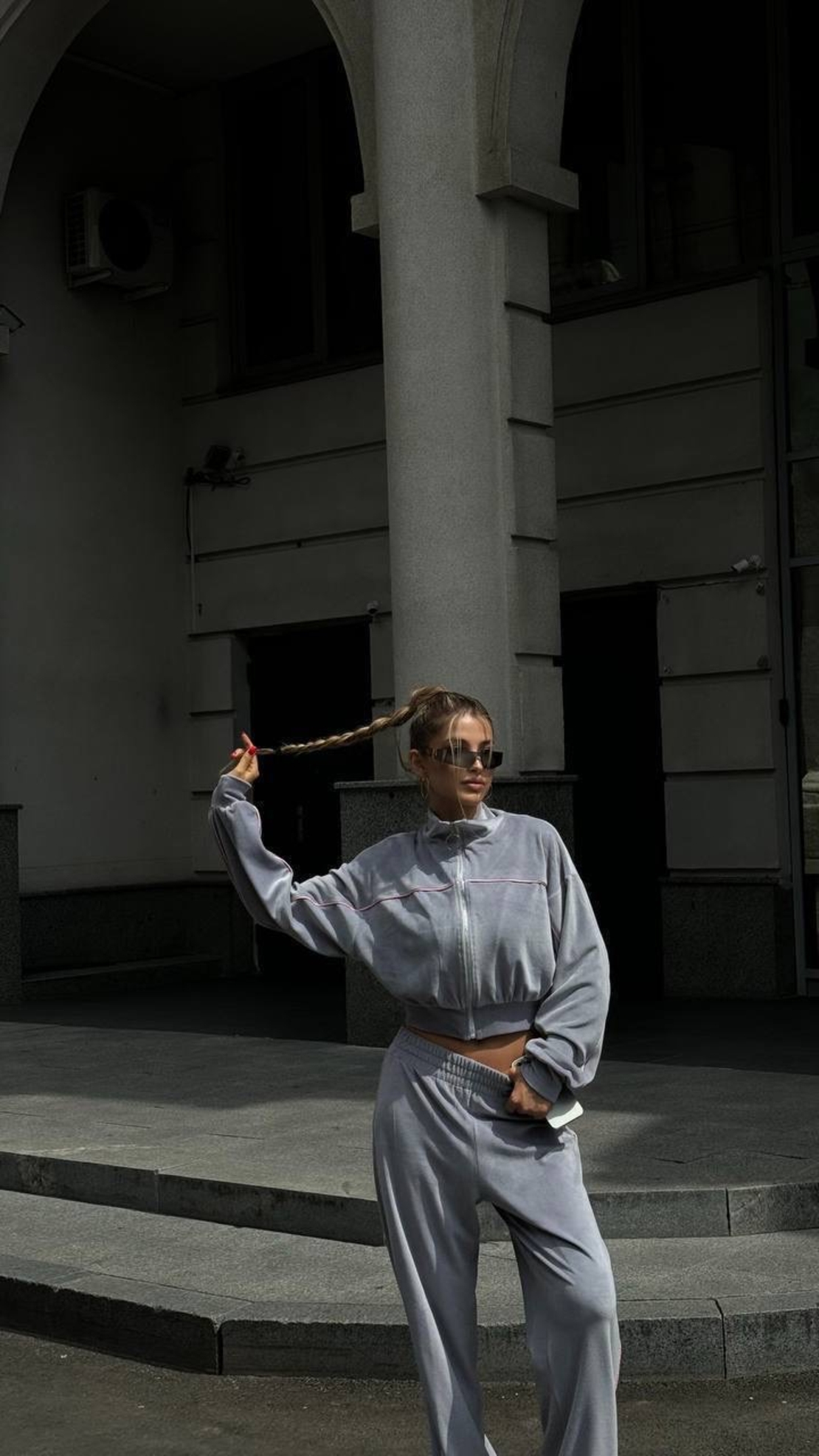 Velour Touch Set Grey – спортен екип от мек велур