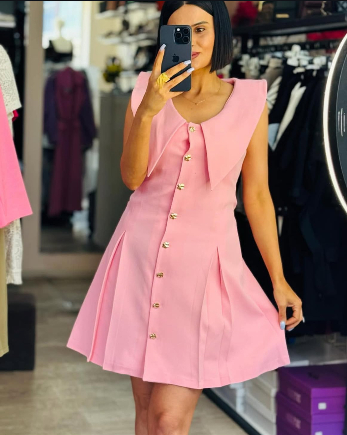 Luxe Dress в Розово