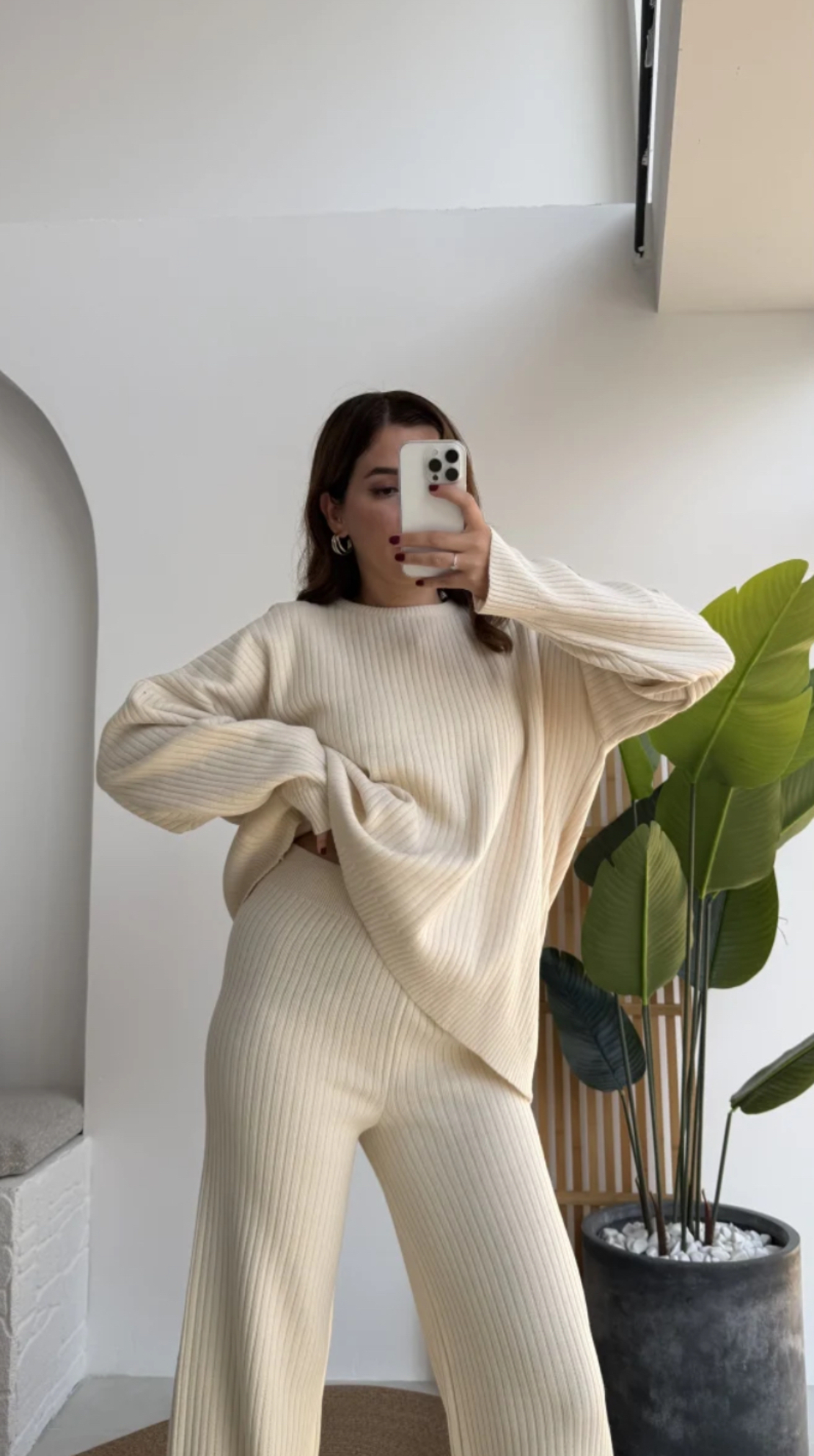 Комплект от финно плетиво в екрю