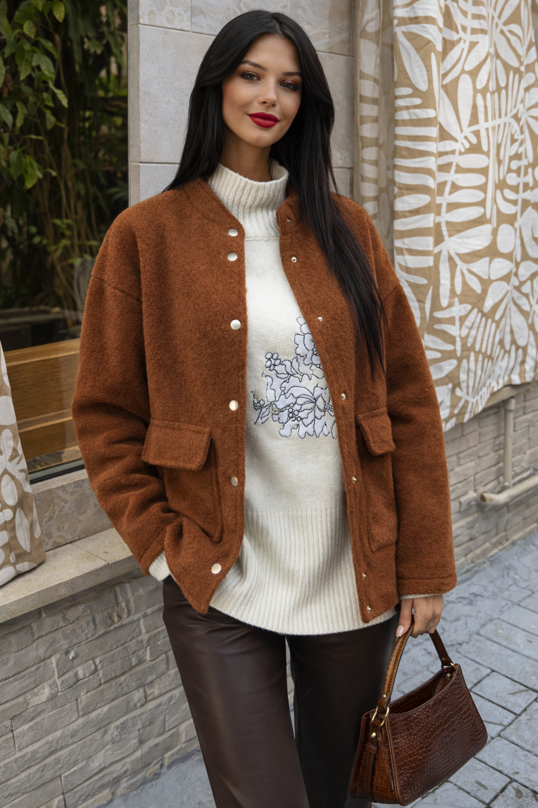 Mocha – Кафяво яке тип бомбър