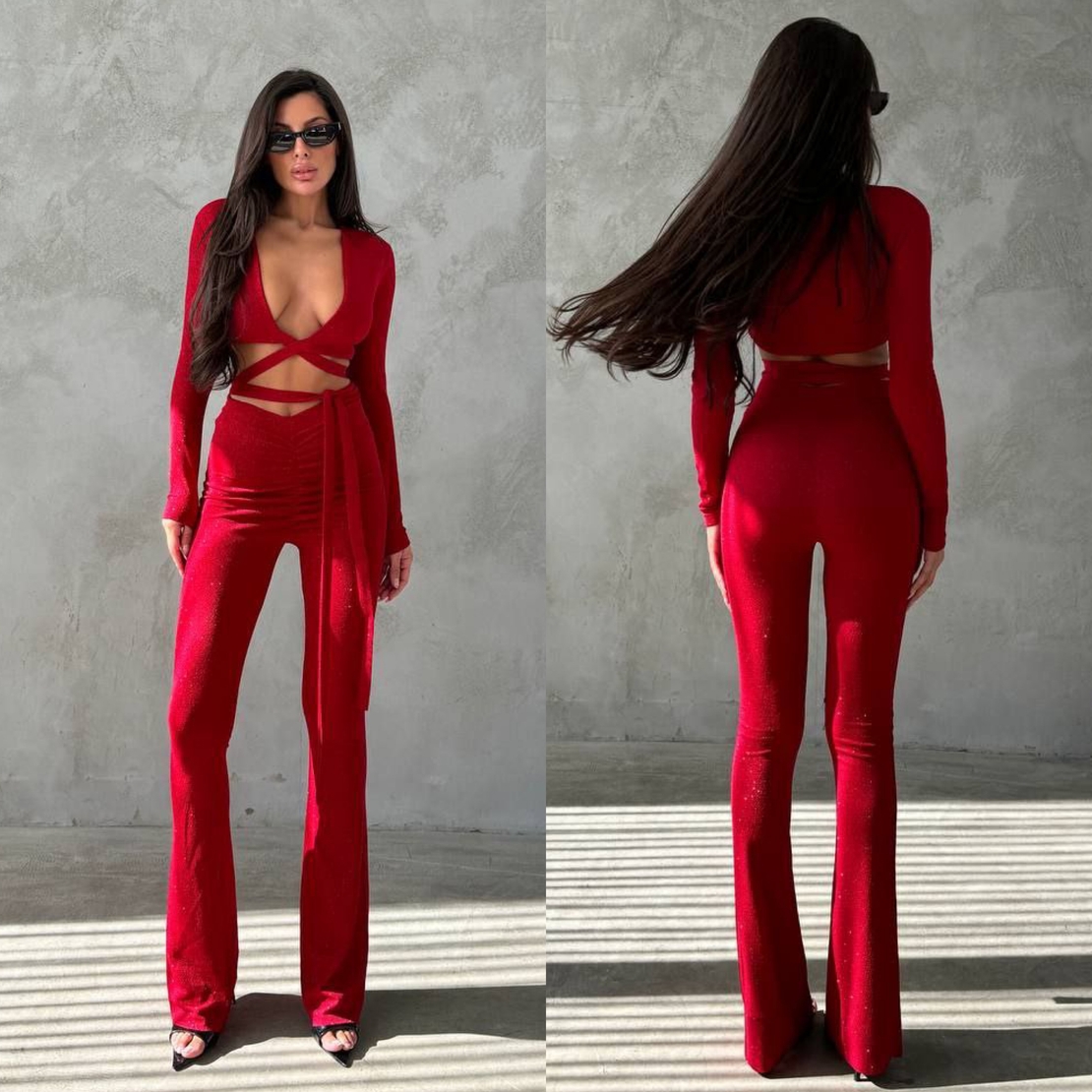 Wine Desire - блестящ сет от две части