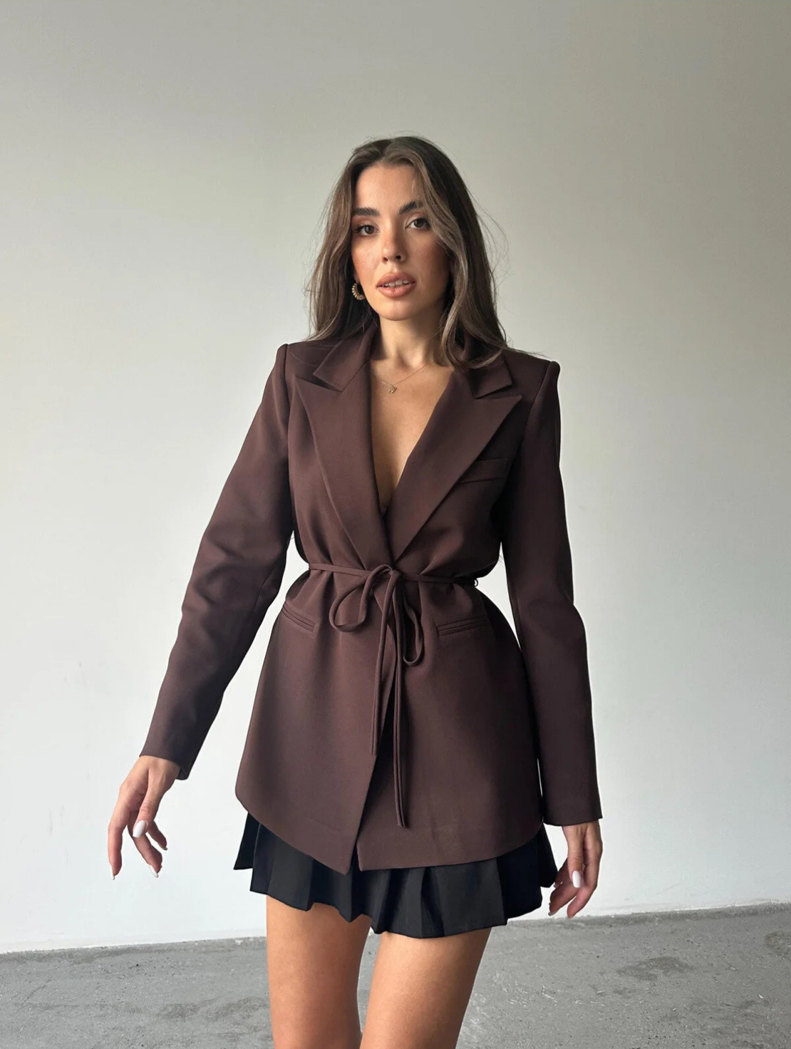 Mocha Modern Blazer - Кафяв Блейзър