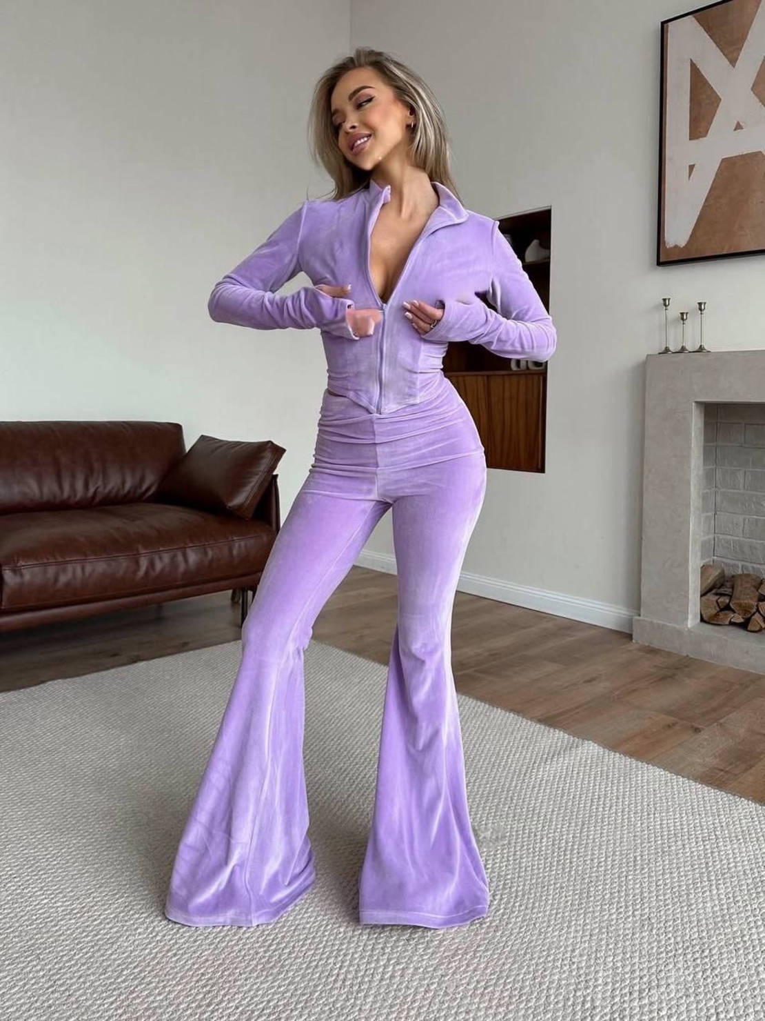 Velour Chic  Pиrple - спортен екип от кадифе