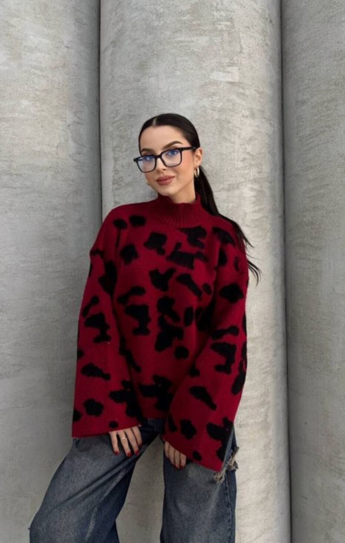 Пуловер “Soft Vibe” red