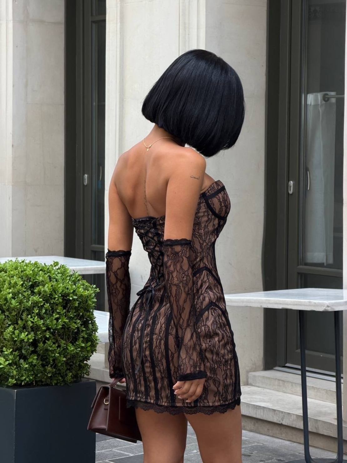 “Aria Noir Lace Dress “ дантелена рокля