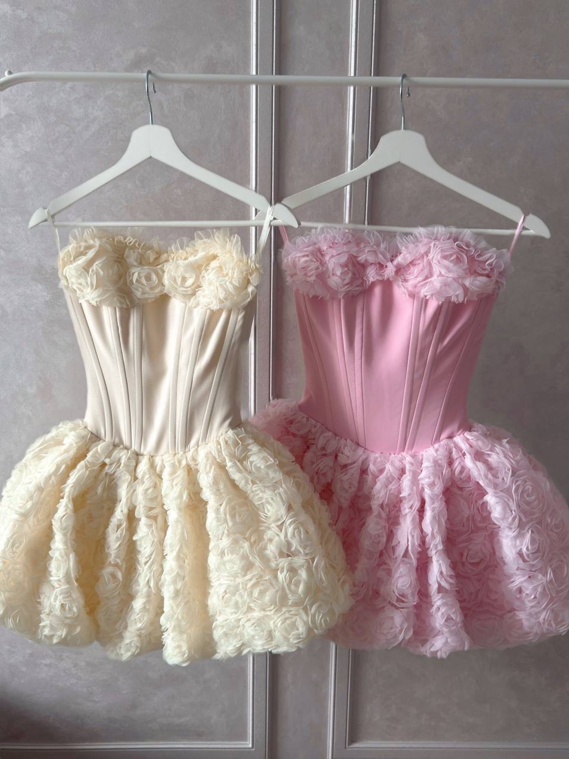 “ Angel Rosé Bloom Corset” Dress - butter