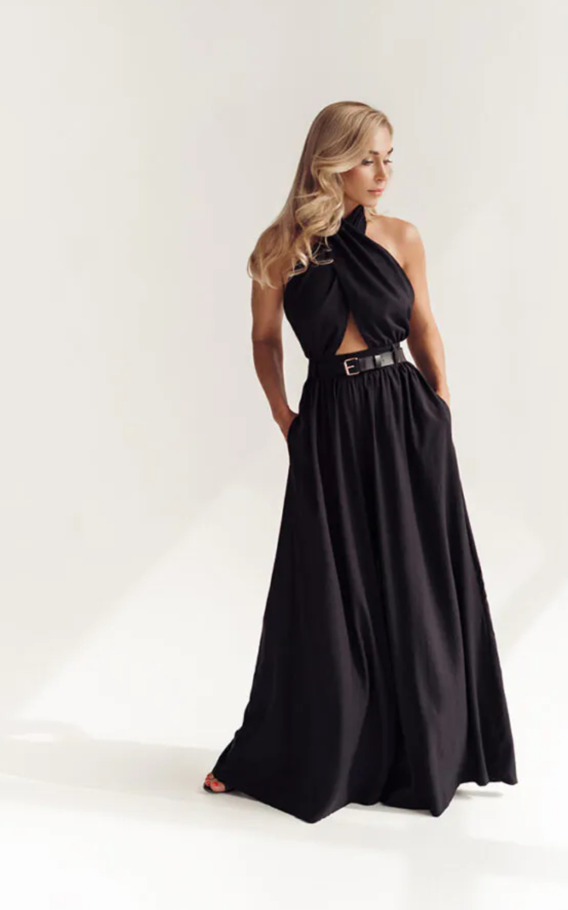 “HALTER ELEGANCE” black - гащеризон