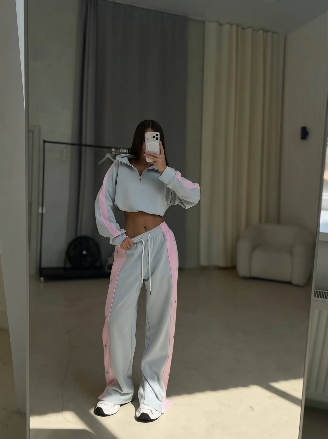 “ Urban Contrast Luxe Set “ grey - спортен екип с копчета
