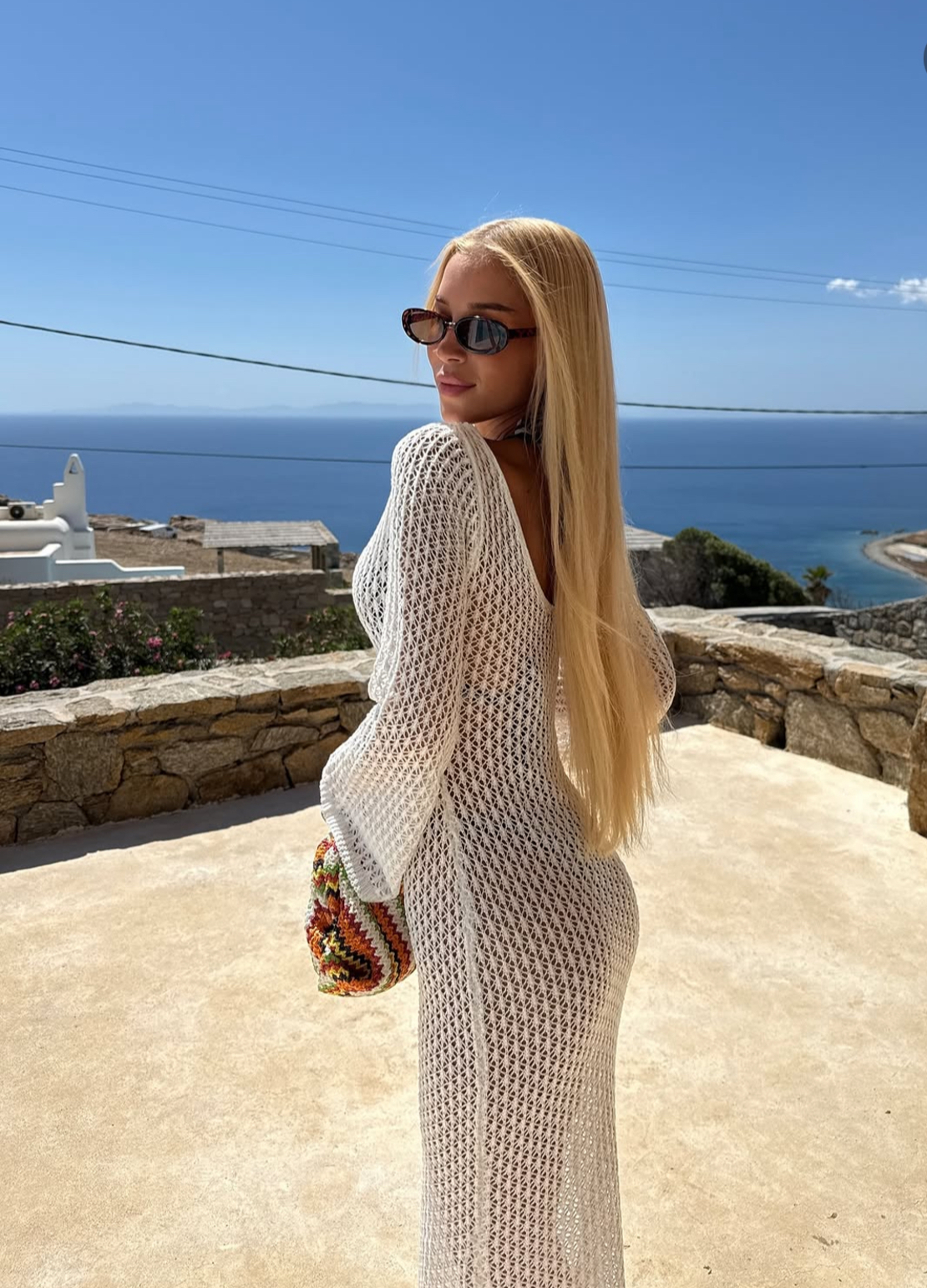 “Oceana Backless” ekru – дълга плажна рокля