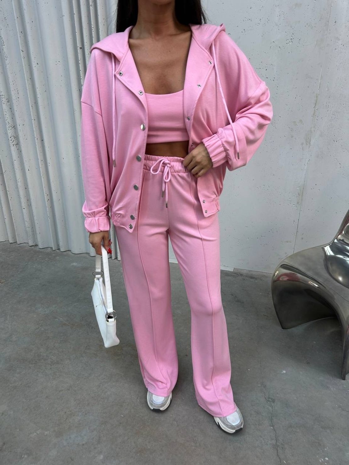 Ona Flow Set Pink - спортно-елегантен комплект от 3 части