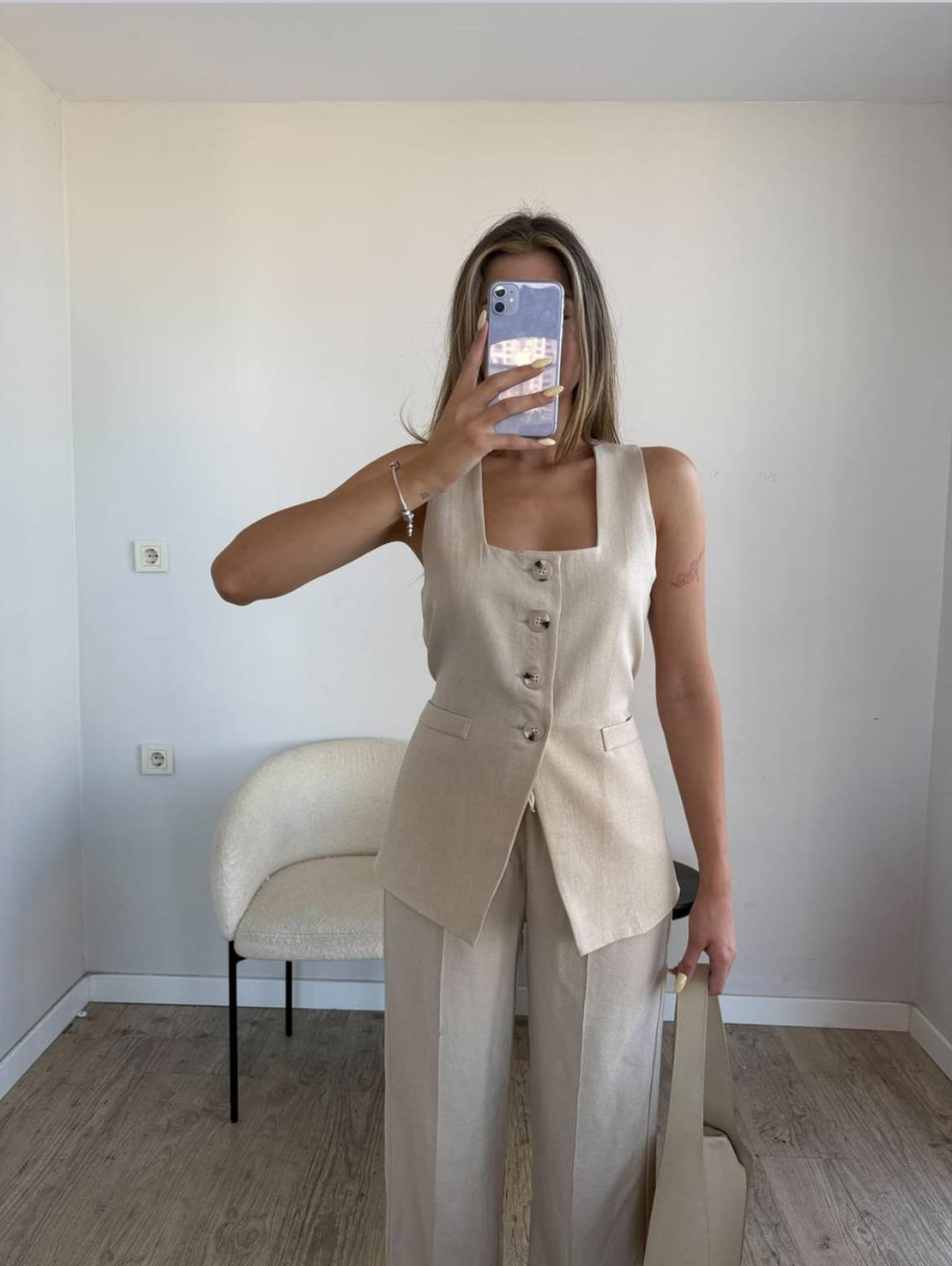 URBAN CHIC Комплект елек и панталон ekru