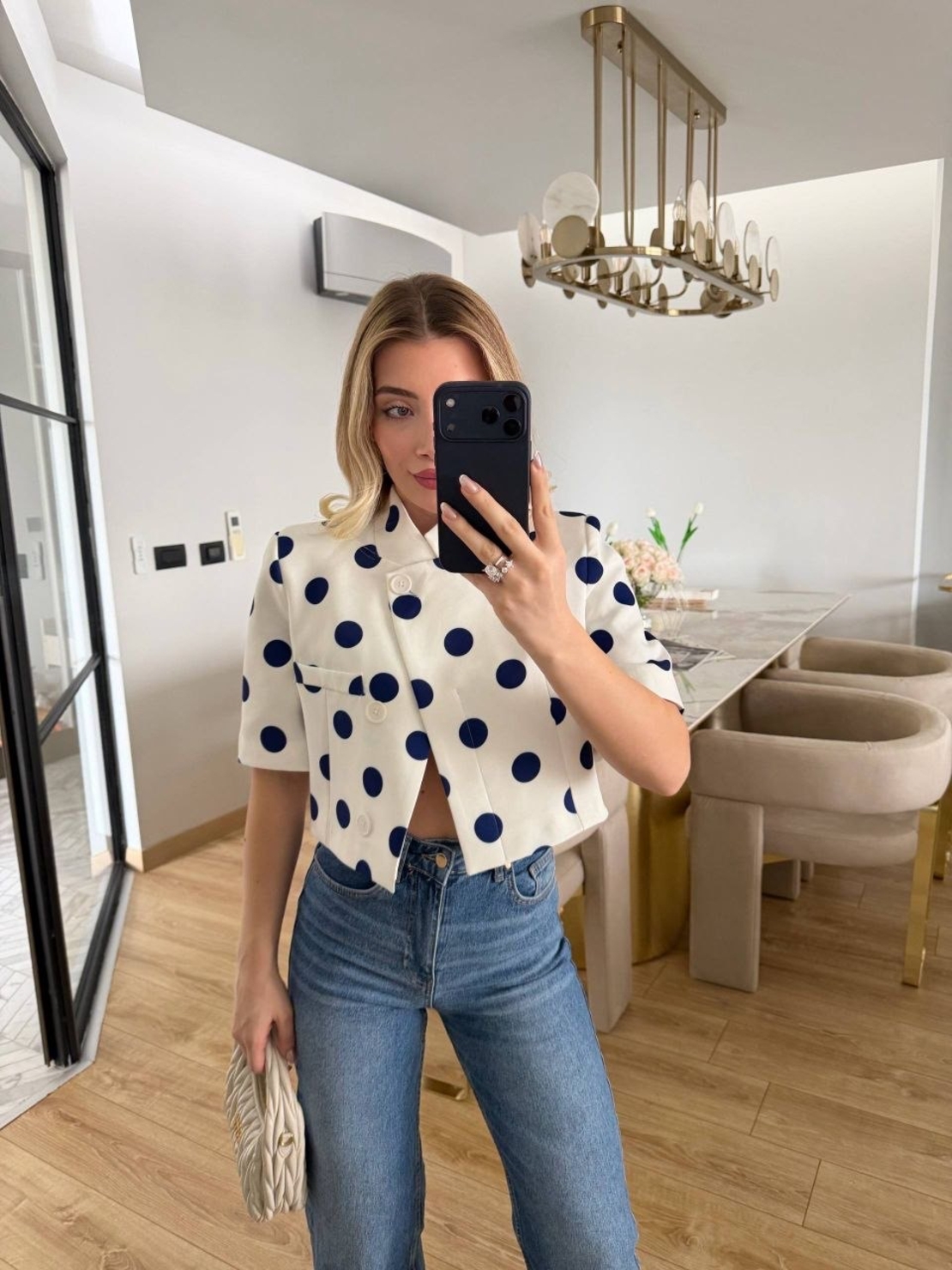 “ Polka Chic Blazer” blue