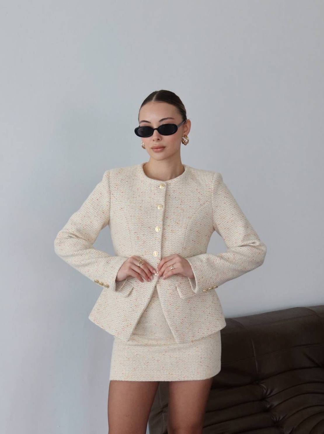 “ Paris Elegance”   Beige – елегантен комплект сако и пола