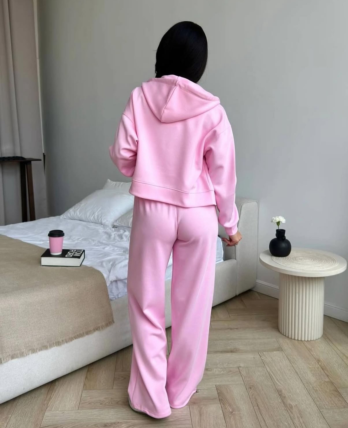 ROOV Pink Спортен широк екип от памук