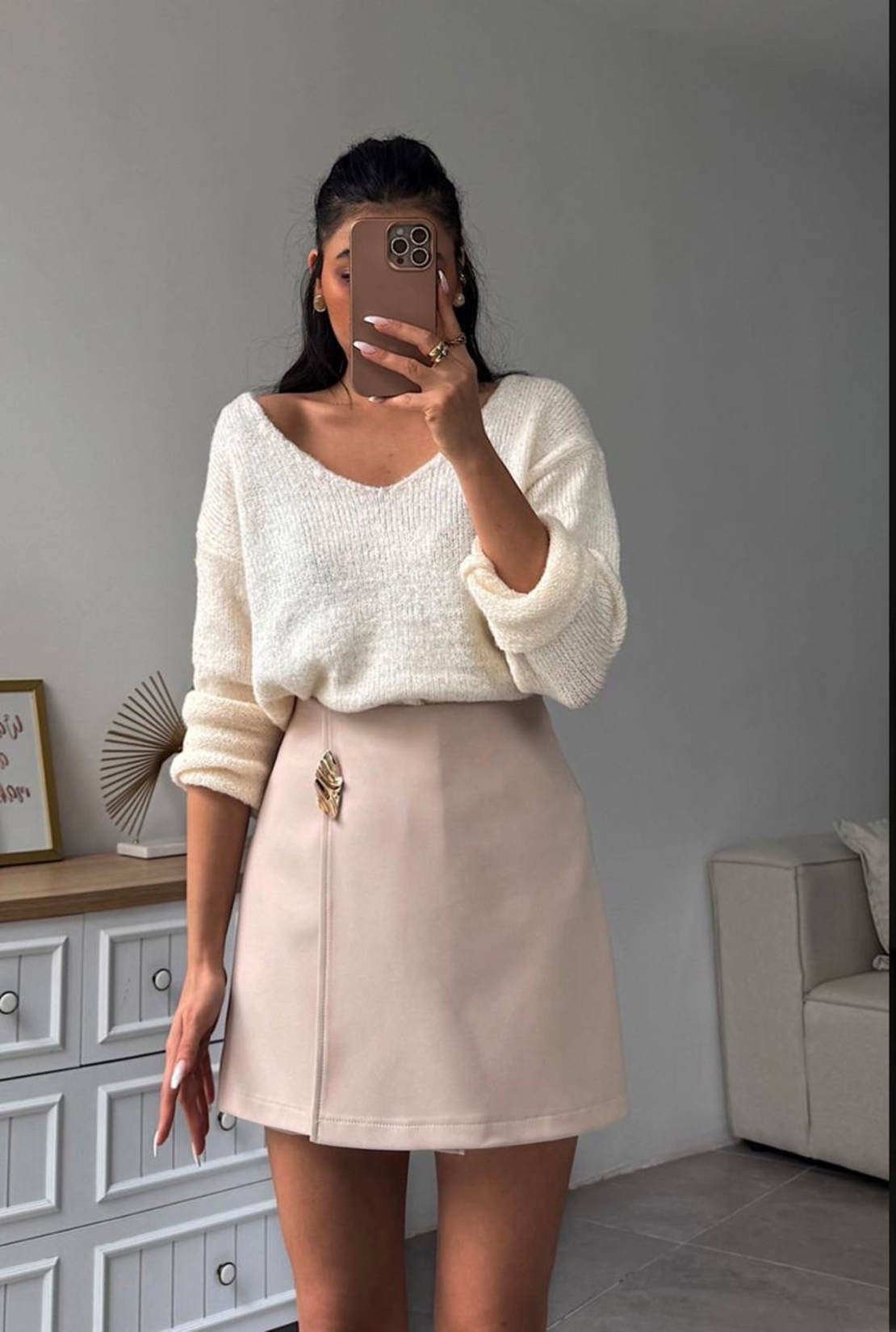 Grace Beige- Пола-панталонки