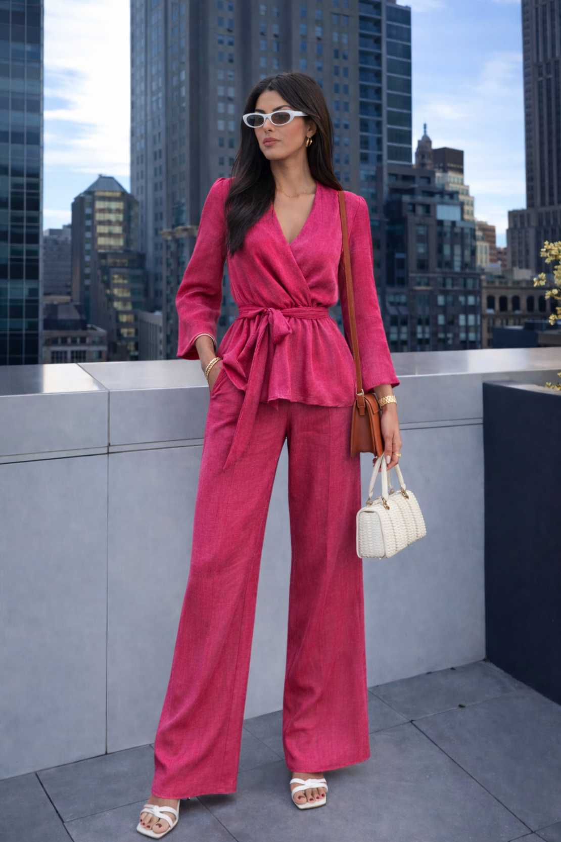 Луксозен сатенен комплект Pink