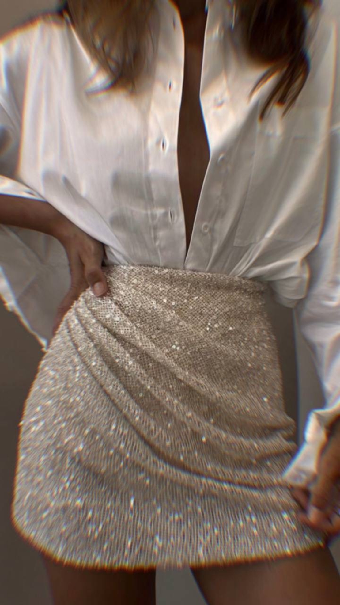 Къса пола с пайети Glam