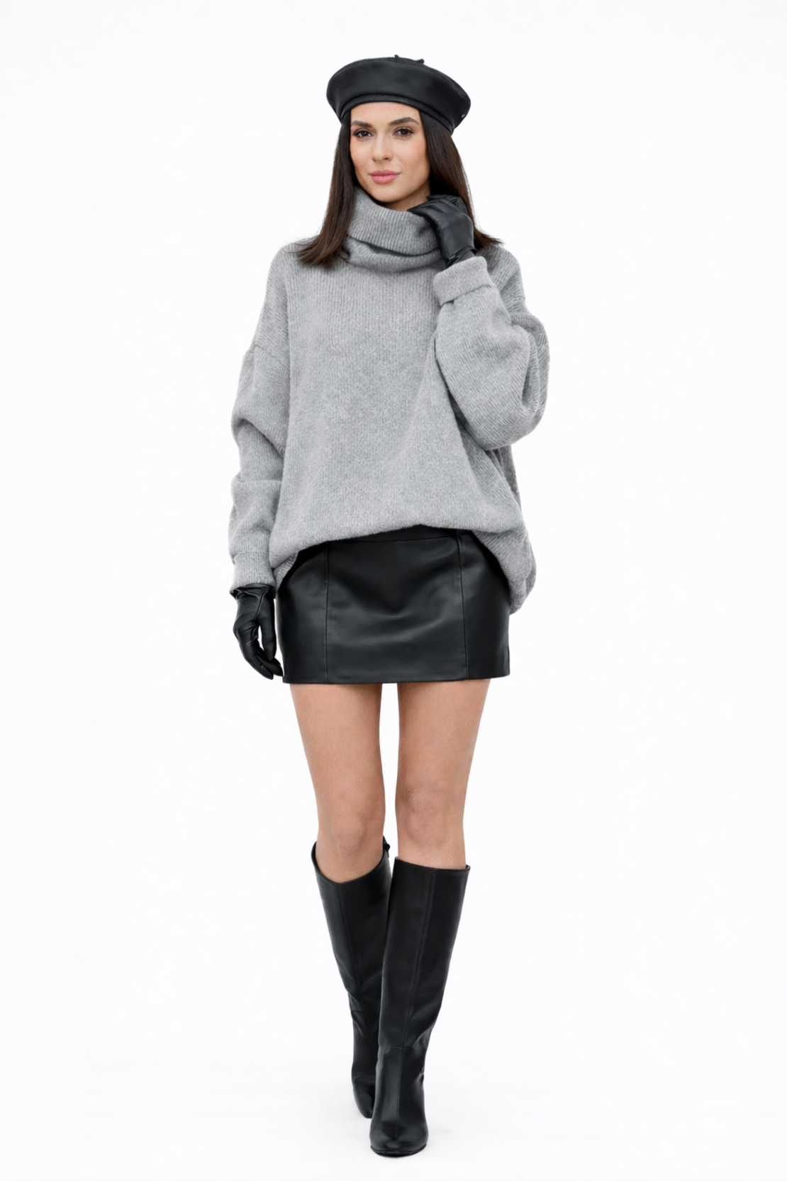 Winter Grace Grey– туника-рокля тип пуловер