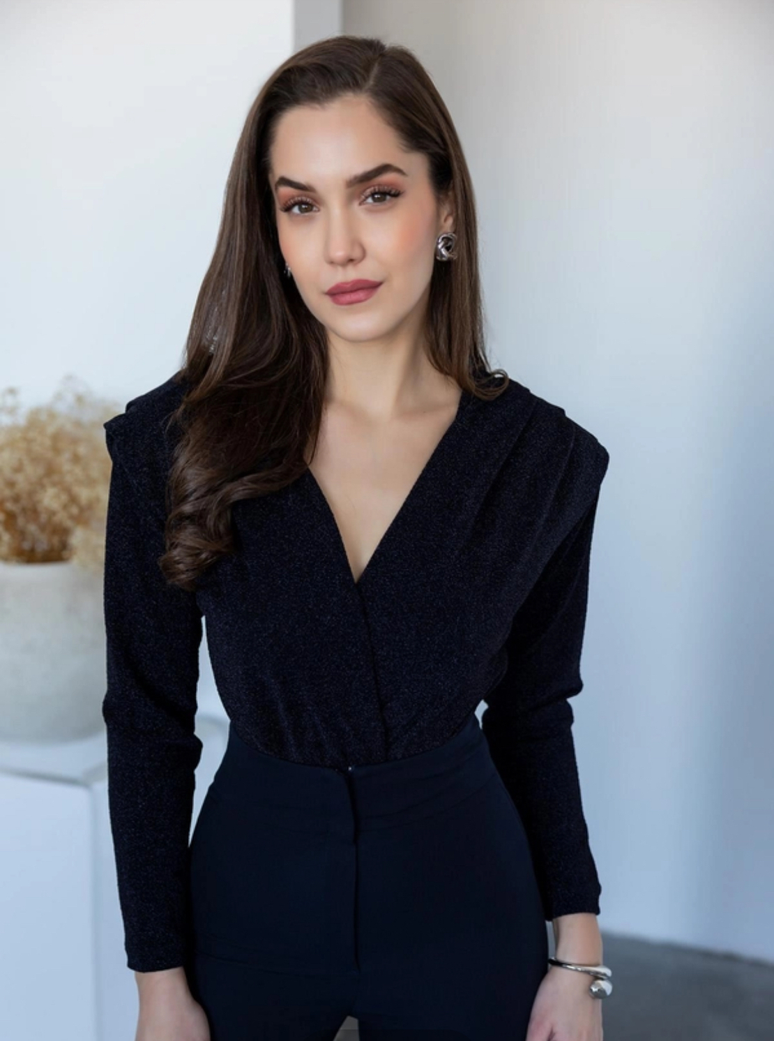 “Shine Motion Bodysuit” Black– Блестящо парти боди