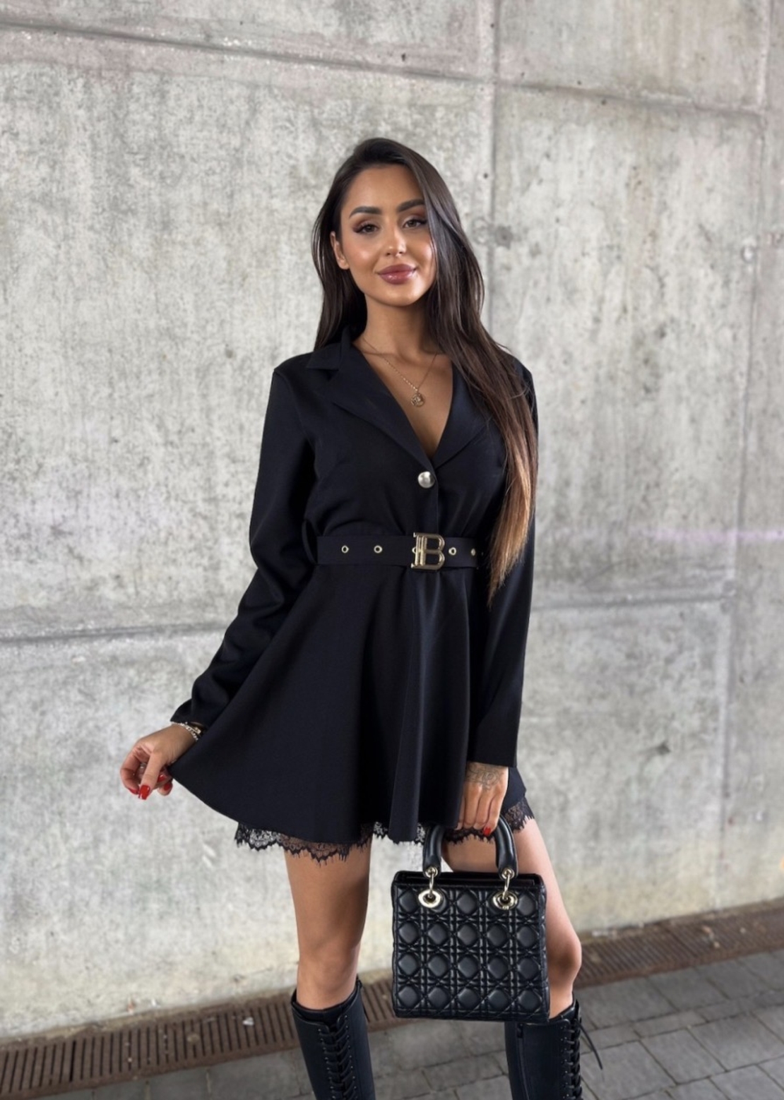 “  Bellissima” black – рокля с панталонки с дантела